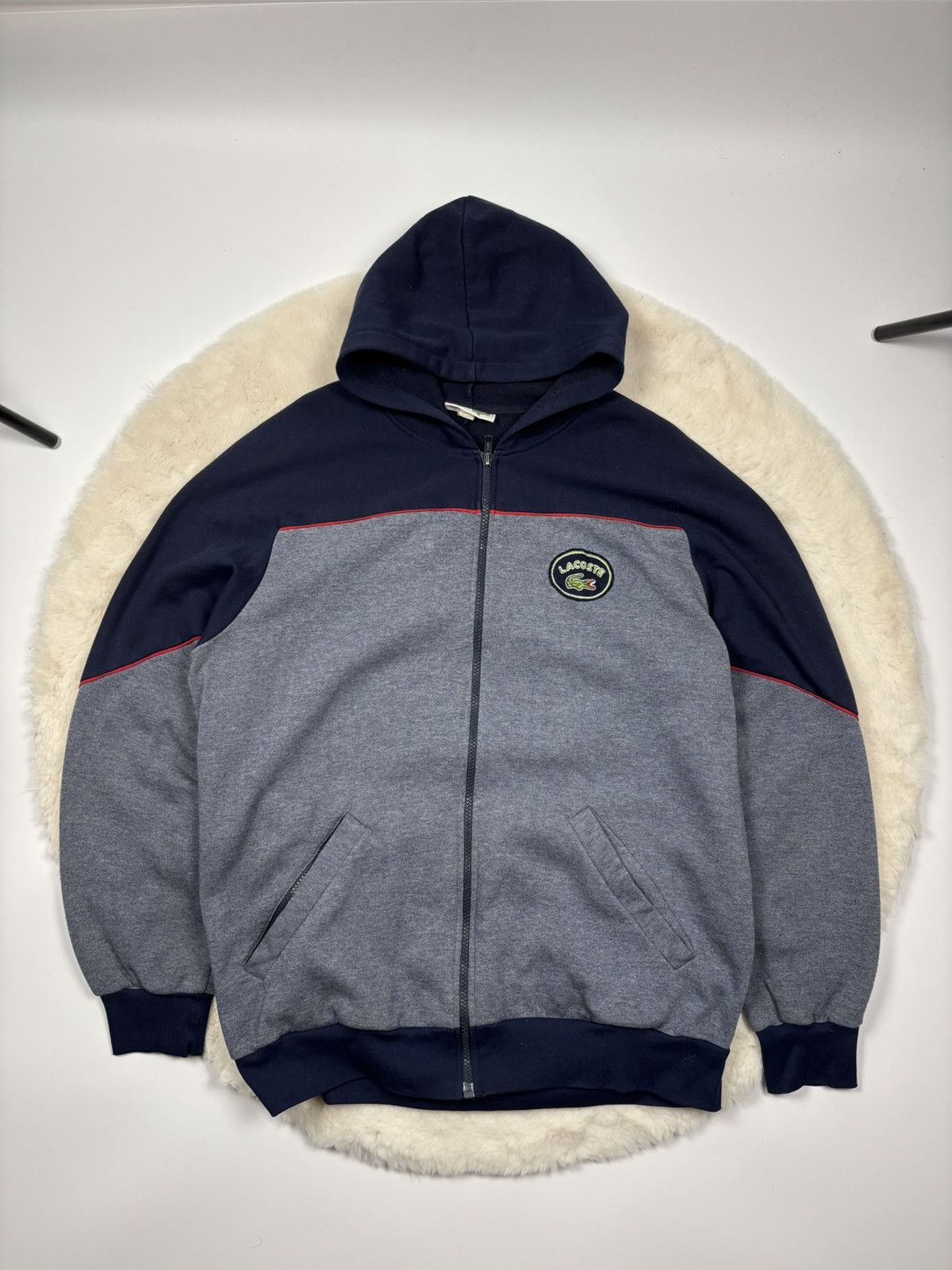 Lacoste × Vintage Chemise Lacoste Vintage 80’s Zip Hoodie Very Rare Size 5 Y2K Size US L / EU 52-54 / 3 - 1 Thumbnail