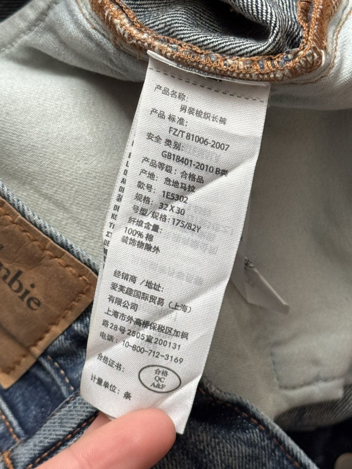 Abercrombie & Fitch Abercrombie & Fitch 32/30 blue denim pant trouser Jean chino Size US 32 / EU 48 - 8 Thumbnail