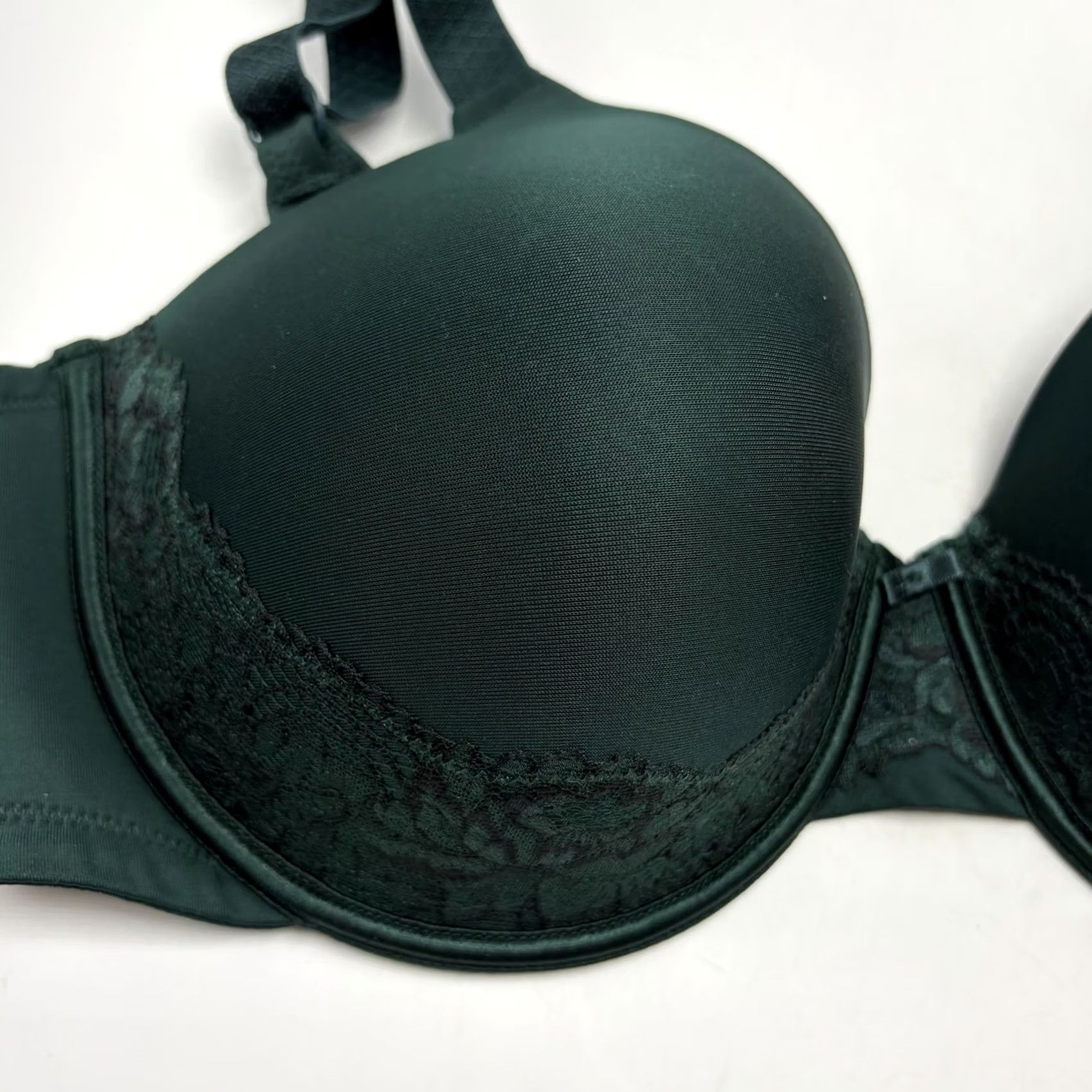 Vintage Vanity Fair Beauty Back Bra 40D Green Full-Figure Smoother Lace New 76382 Women Size ONE SIZE - 6 Thumbnail