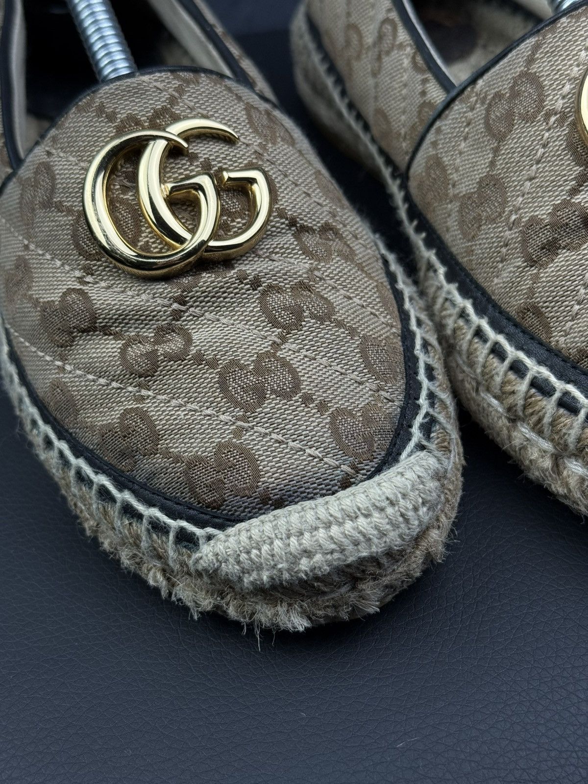 Gucci Gucci GG Supreme Canvas Monogram Espadrille Flats Slip Ons Size US 6 / IT 36 - 8 Thumbnail