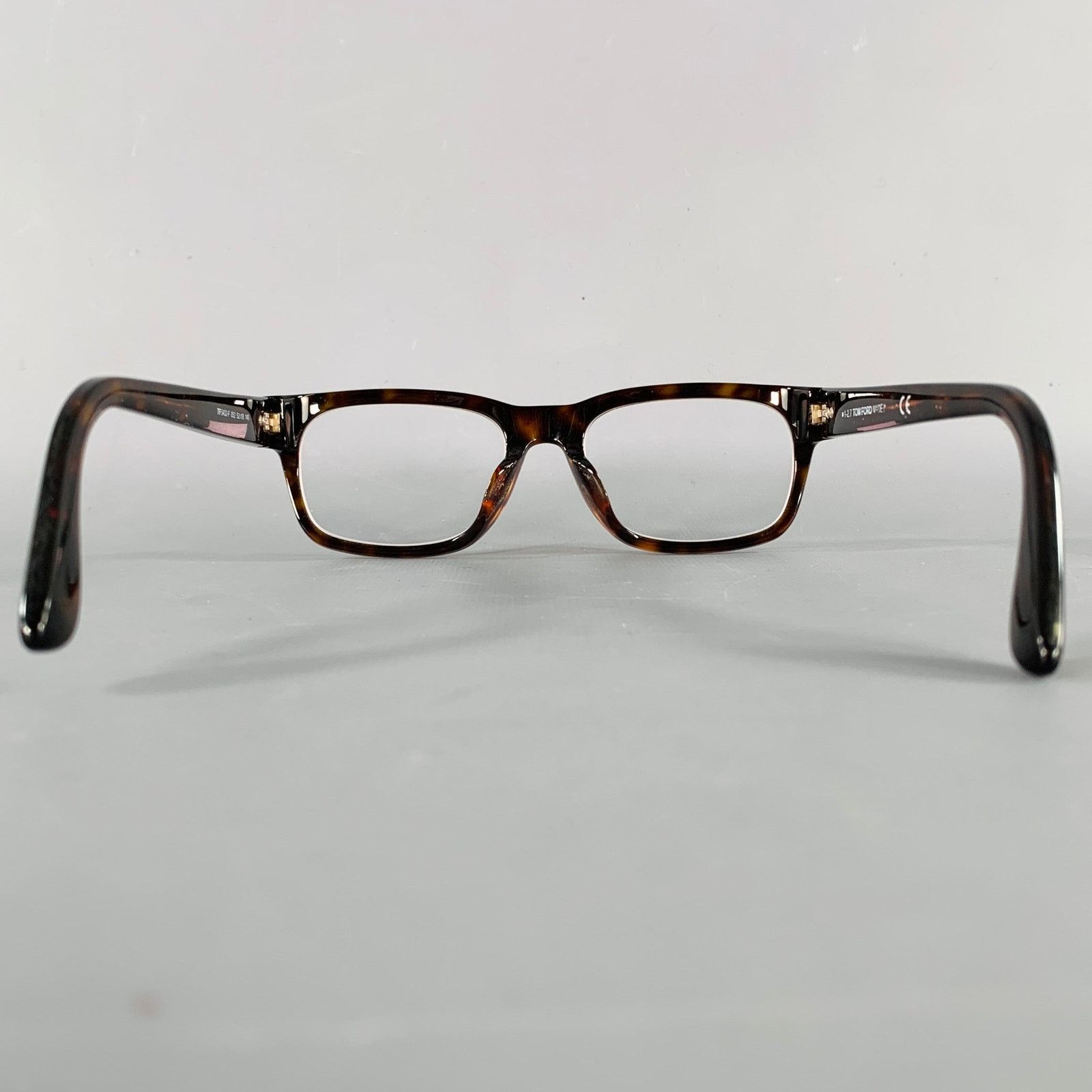 Tom Ford TOM FORD Brown Beige Tortoiseshell Acetate Frames Size ONE SIZE - 3 Thumbnail