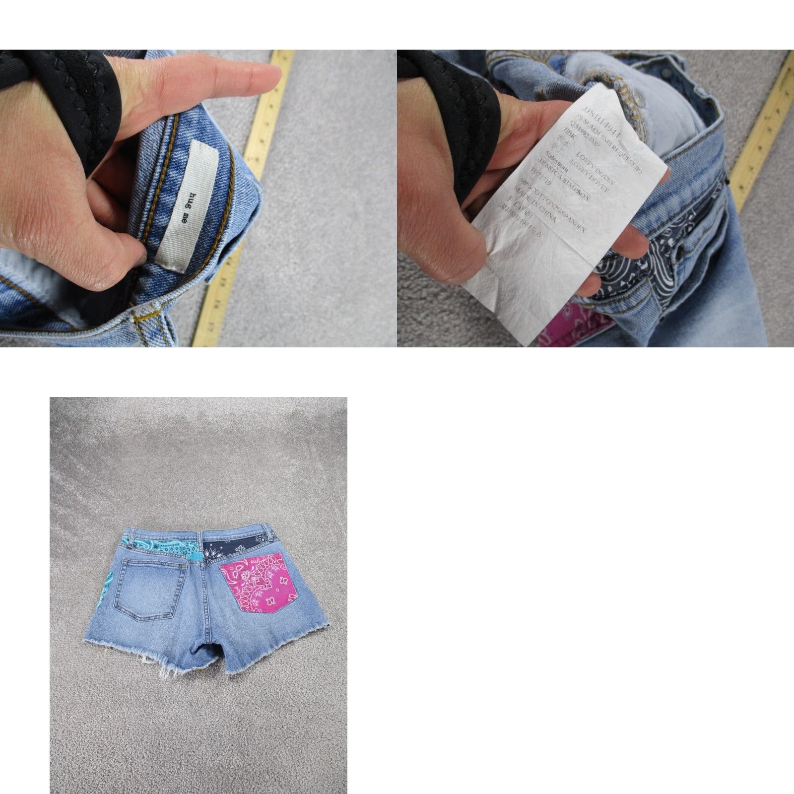 Jessica Simpson Jessica Simpson Shorts Women 28 Denim Patchwork Cut-Off Blue American Womens Size 28" / US 6 / IT 42 - 8 Thumbnail