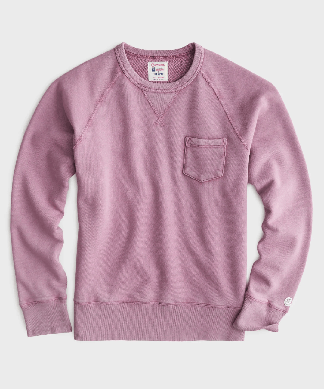 TODD SNYDER x CHAMPION MIDWEIGHT SWEATSHIRT in ASH VIOLET M
