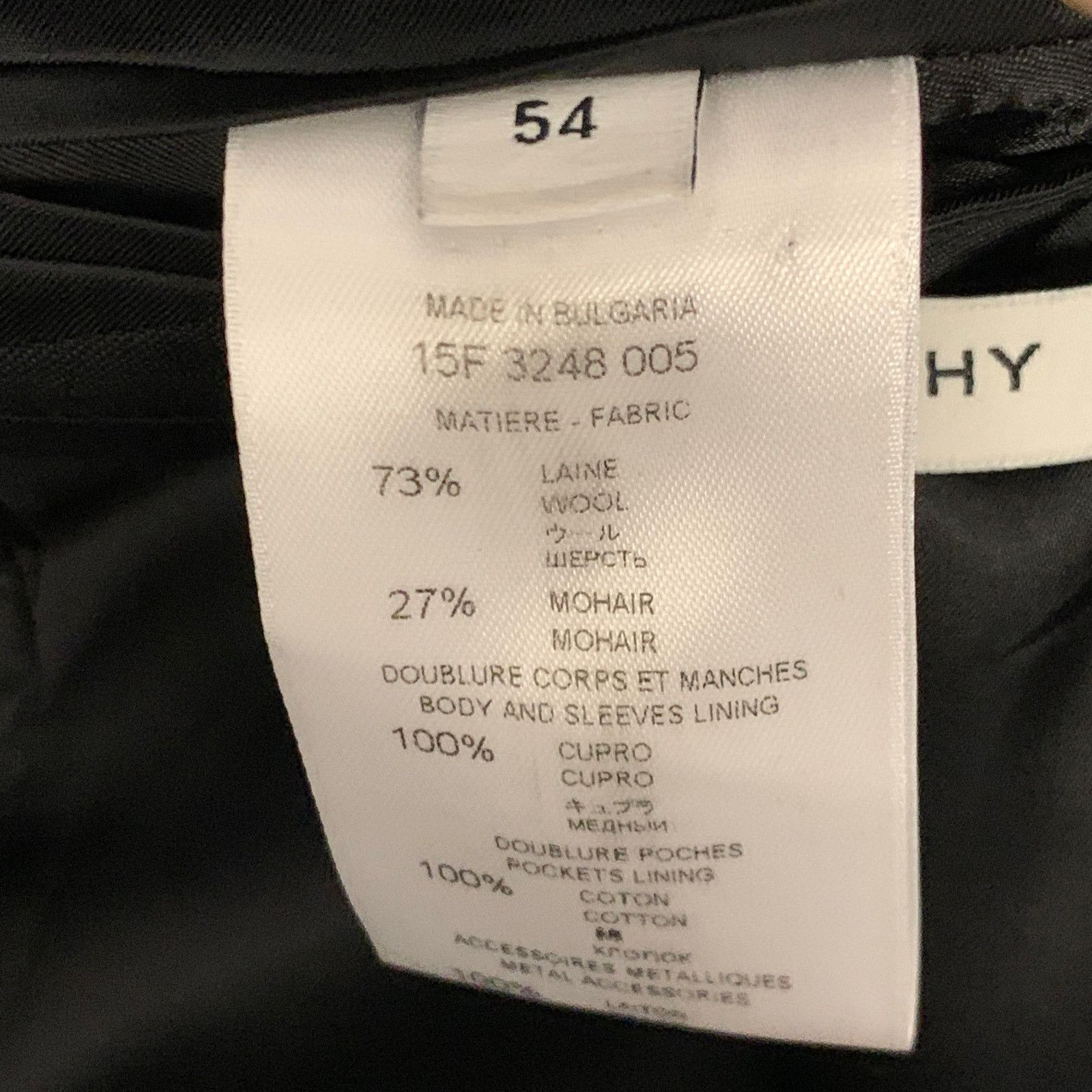 Givenchy GIVENCHY Wool Mohair Star Stripe Notch Lapel Sport Coat Size 44R - 8 Thumbnail