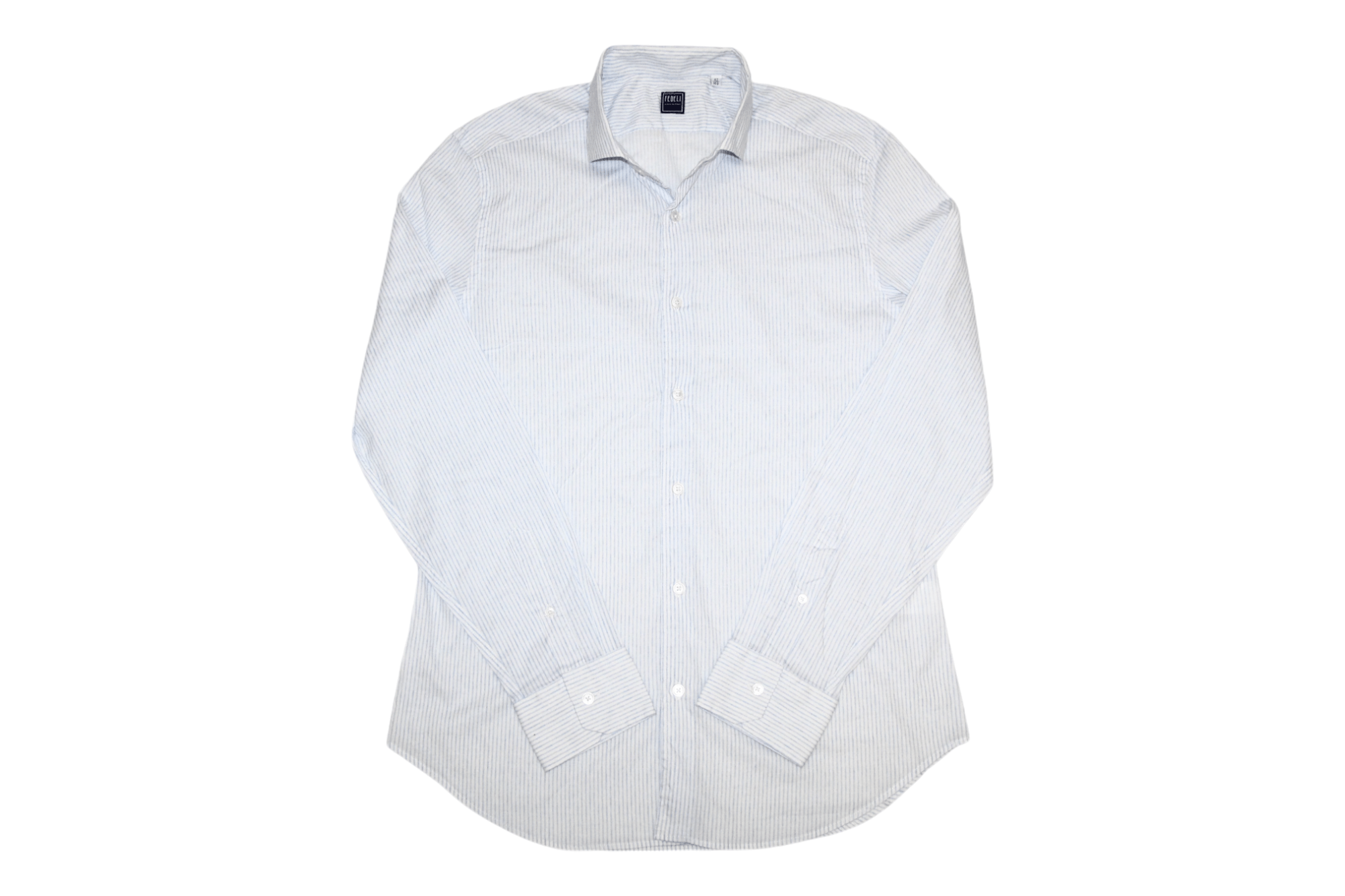 Fedeli Fedeli Bold Striped Cutaway-collar Poplin Shirt Size US L / EU 52-54 / 3 - 7 Thumbnail