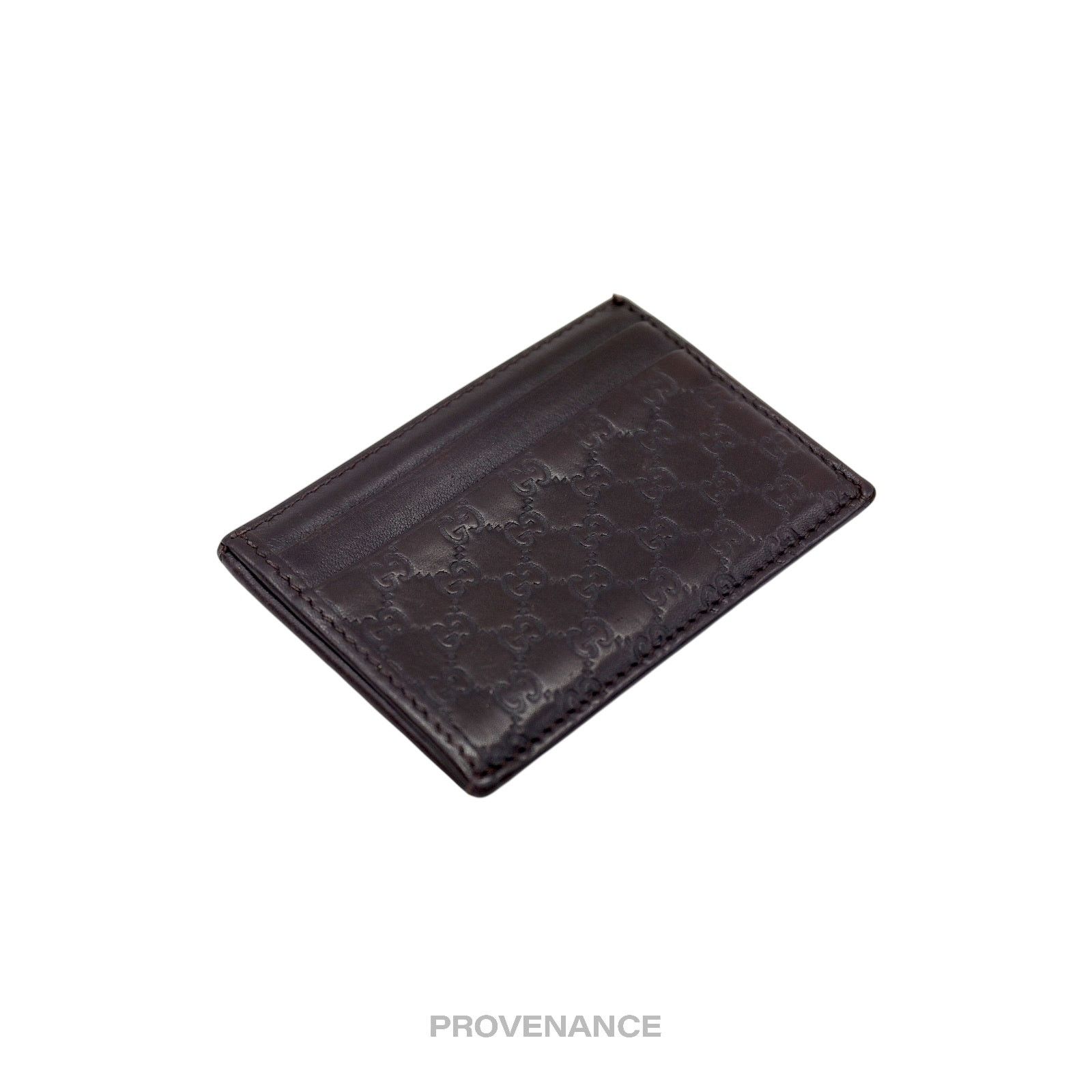 Gucci 🔴 Gucci Card Holder Wallet - Dark Chocolate MicroGuccissima Size ONE SIZE - 4 Thumbnail