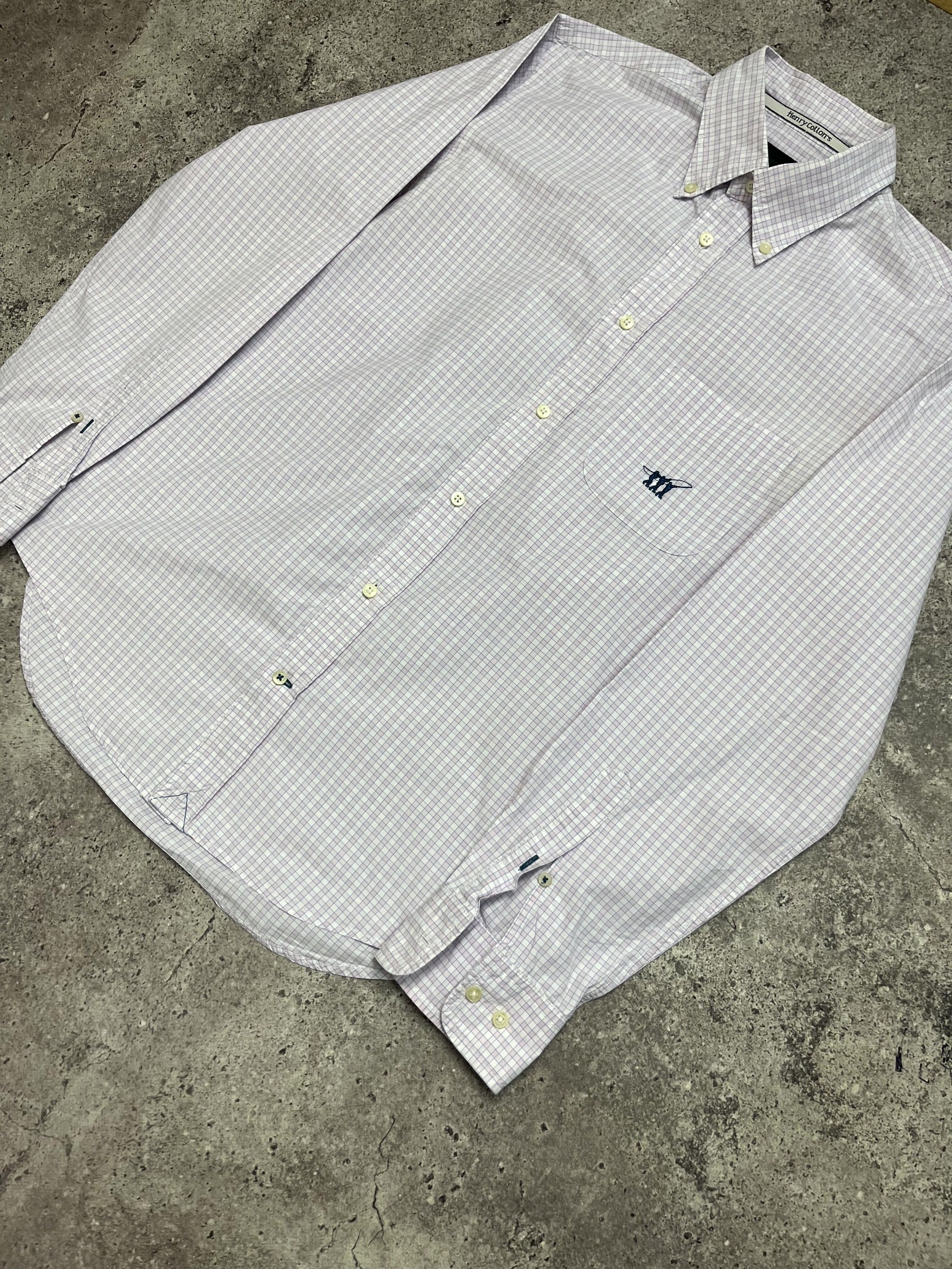 Henry Cotton's Henry Cottons Italian Classic Check Pink Shirt Size L Size US L / EU 52-54 / 3 - 2 Thumbnail
