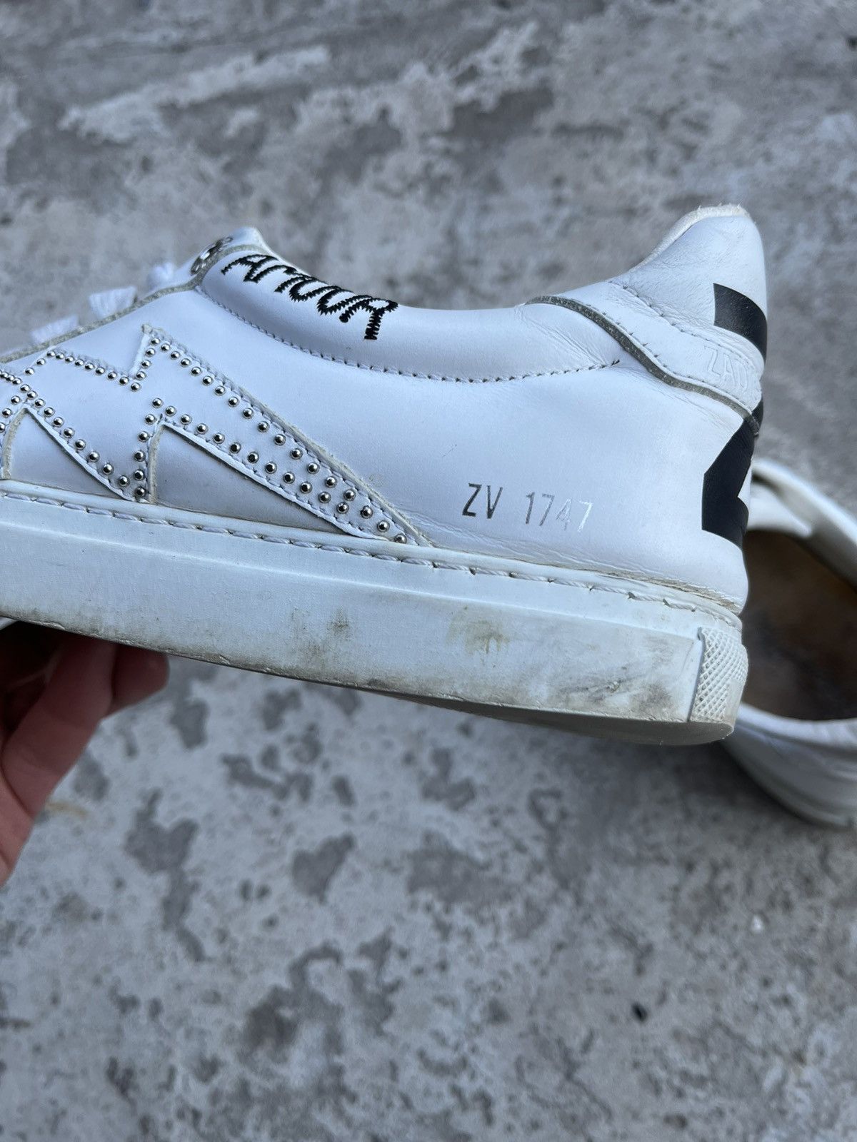 Zadig & Voltaire Zadig & Voltaire Distressed Low Top Sneakers Leather Shoes Size US 8 / IT 38 - 7 Thumbnail