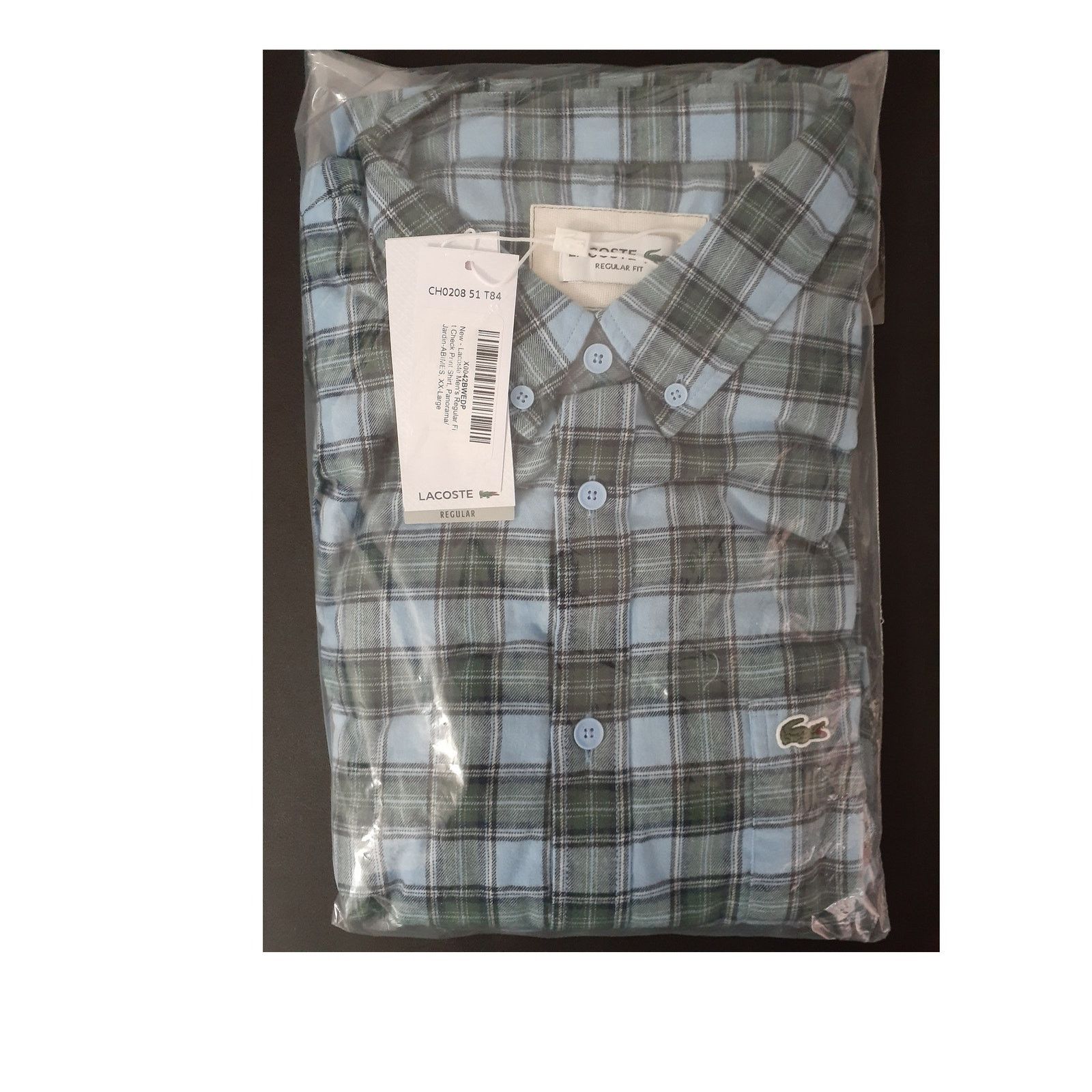 Lacoste Lacoste Men's Classic Long Sleeve Checkered Woven Shirt 2XL Size US XXL / EU 58 / 5 - 3 Thumbnail