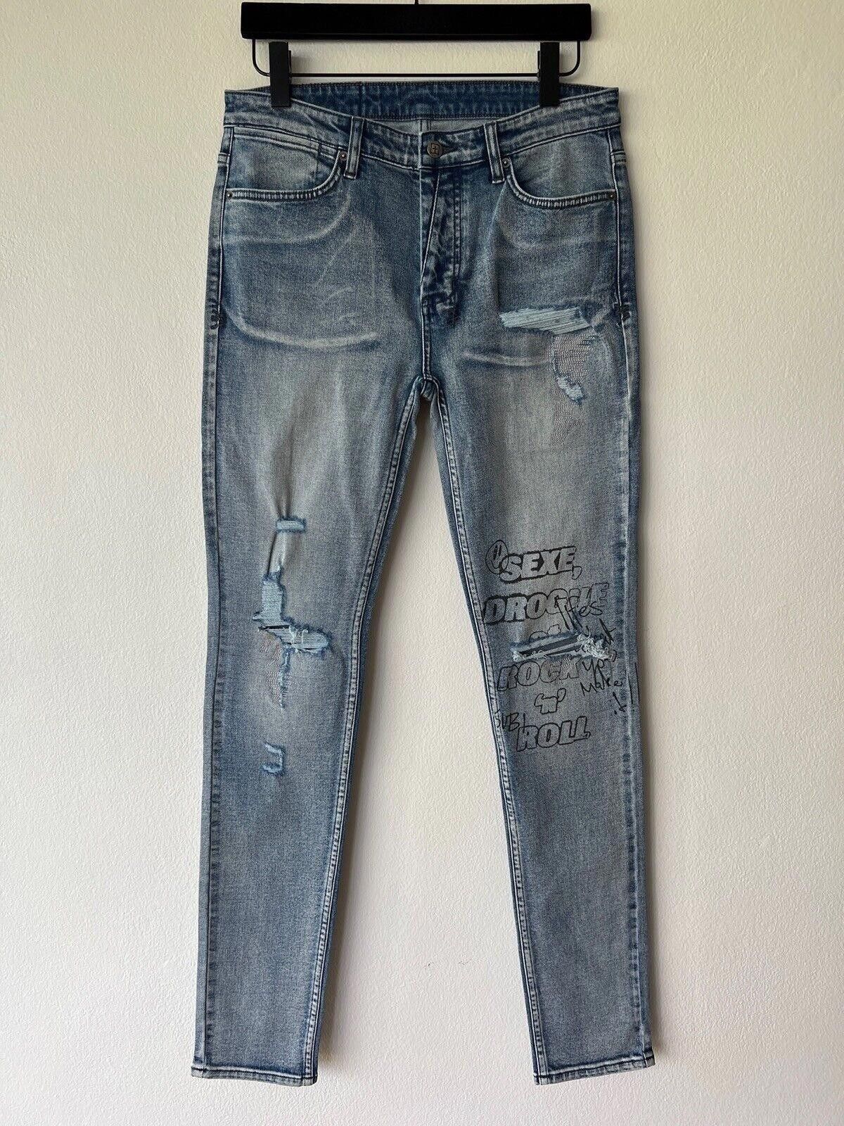 Ksubi new Ksubi mens denim jean 32 Van Winkle blue sexe drogue Size US 32 / EU 48 - 1 Thumbnail