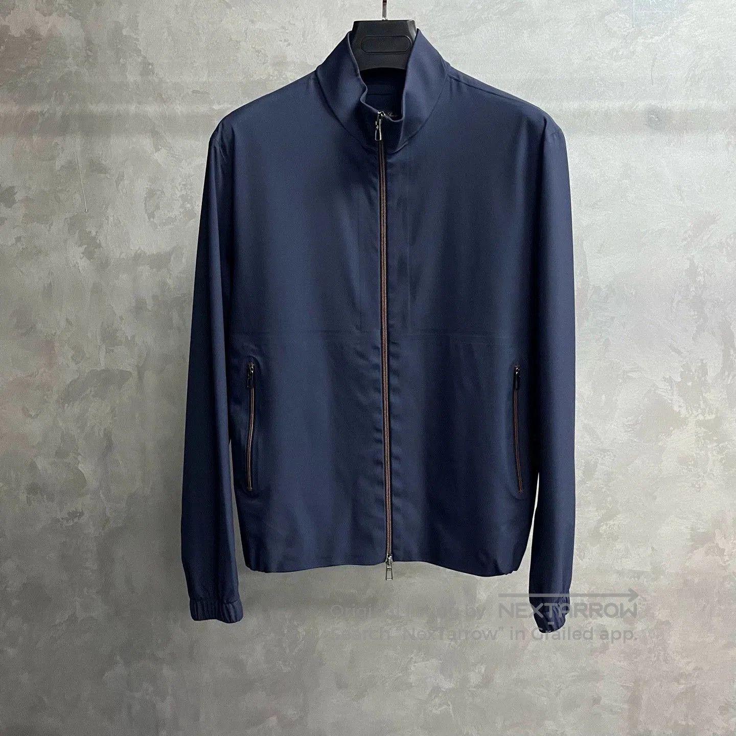 Loro Piana navy blue executive stand-collar jacket. Size US M / EU 48-50 / 2 - 1 Thumbnail