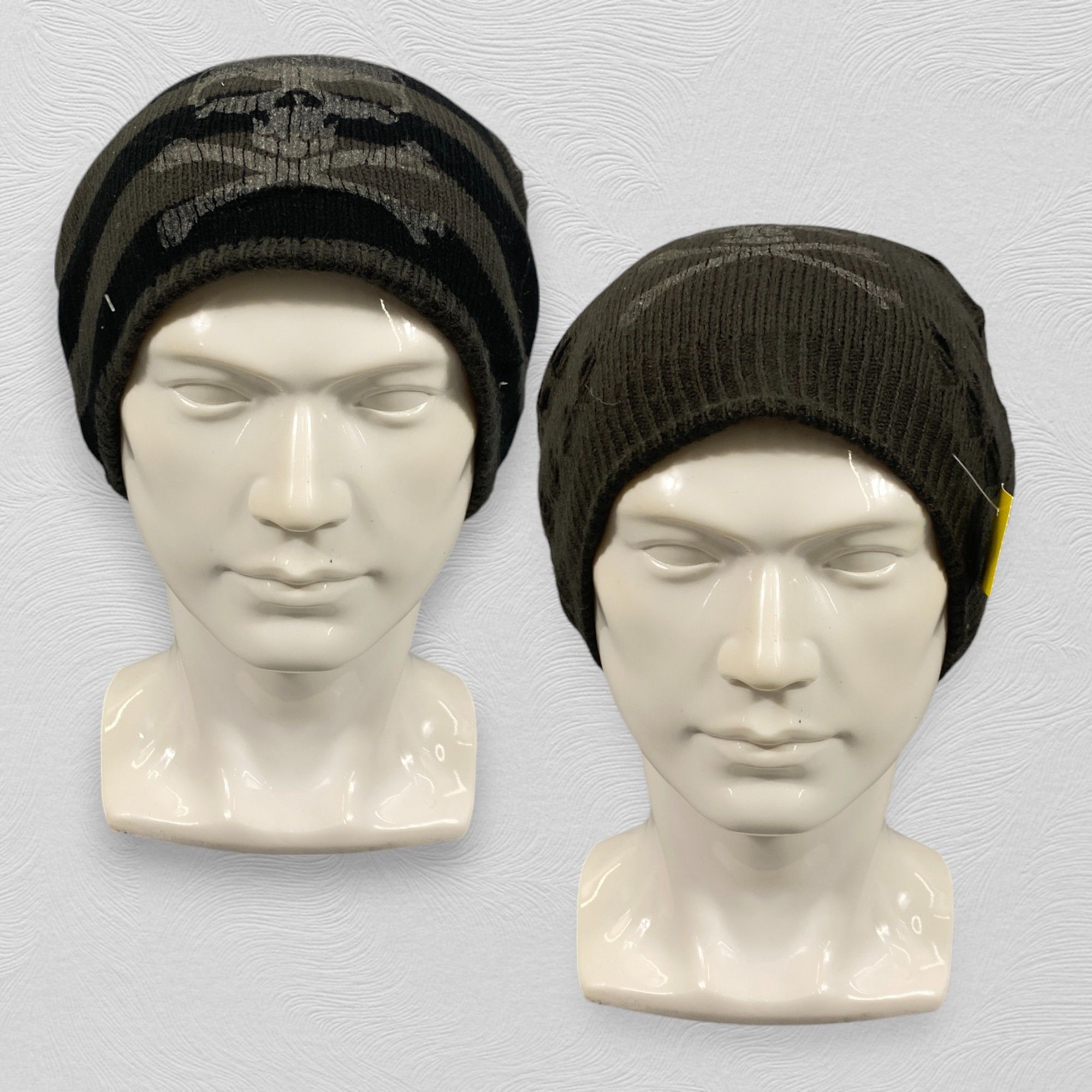 Japanese Brand Skull Stripe Reversible Slouchy Hat -BN820 Size ONE SIZE - 1 Thumbnail