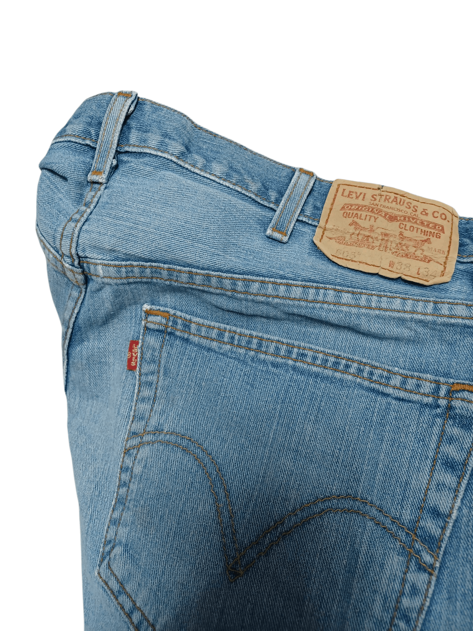 Levi's Vintage Clothing LEVIS 505 VINTAGE REGULAR FIR DIRTY JEANS DENIM Size US 38 / EU 54 - 5 Thumbnail
