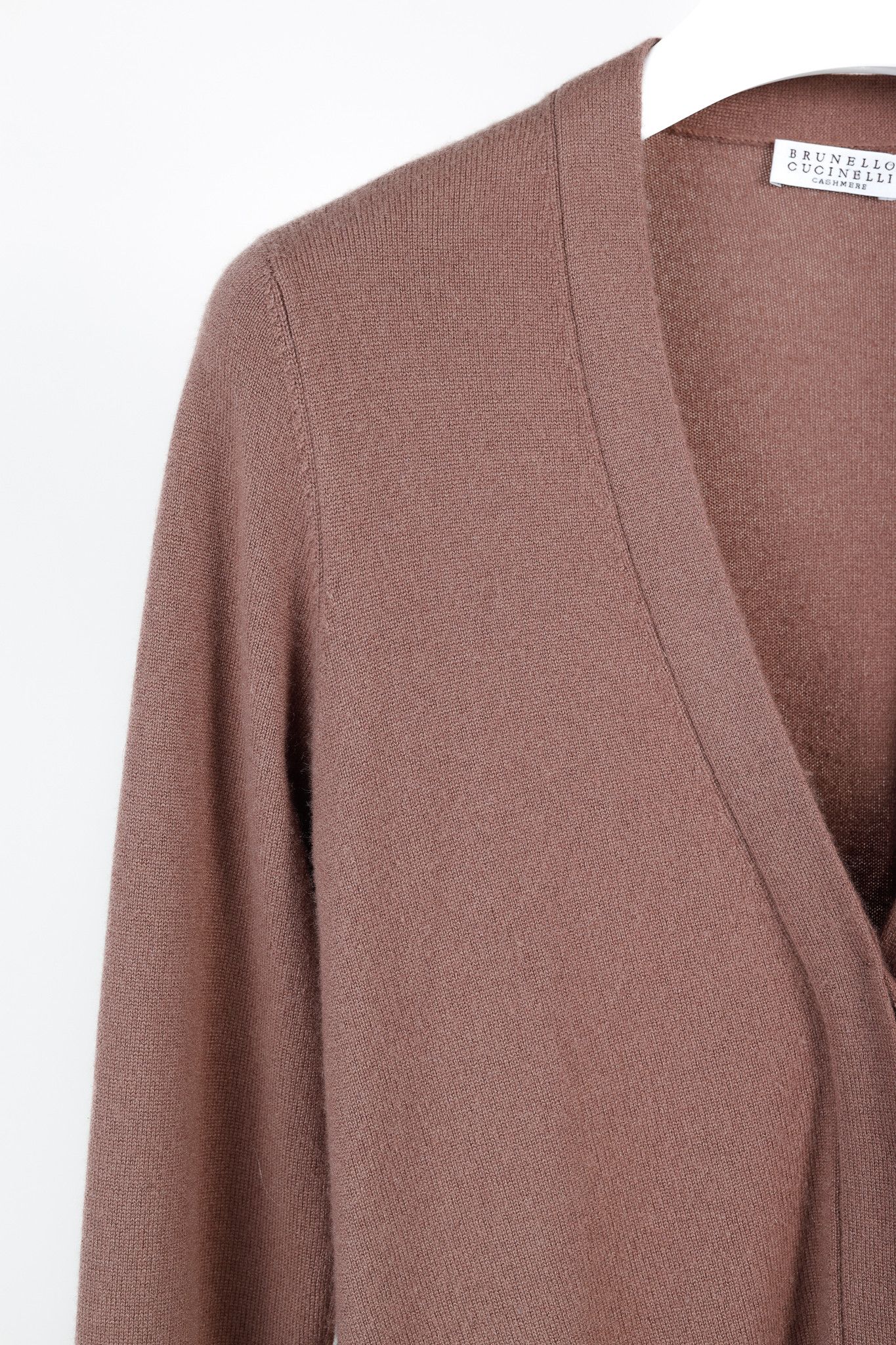 Brunello Cucinelli Brunello Cucinelli Dusty Rose Cashmere V-Neck Cardigan Size S / US 4 / IT 40 - 5 Thumbnail