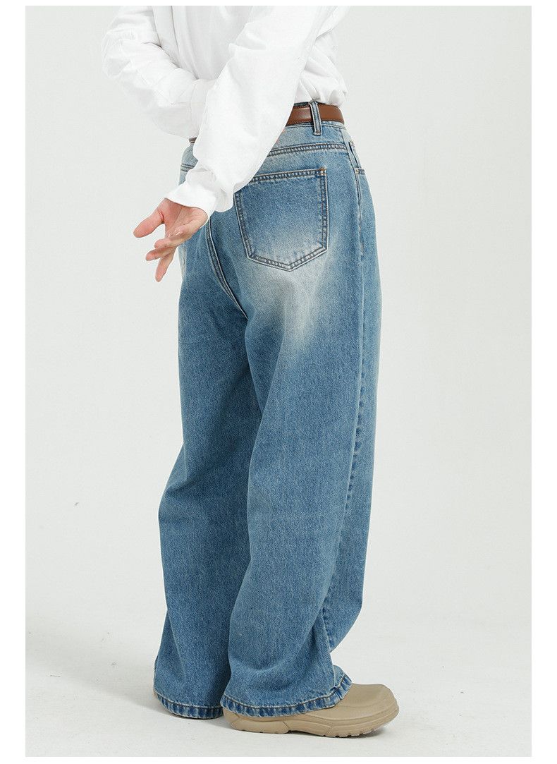 Japanese Brand Japanese retro loose blue straight wide-leg jeans for men Size US 32 / EU 48 - 3 Thumbnail