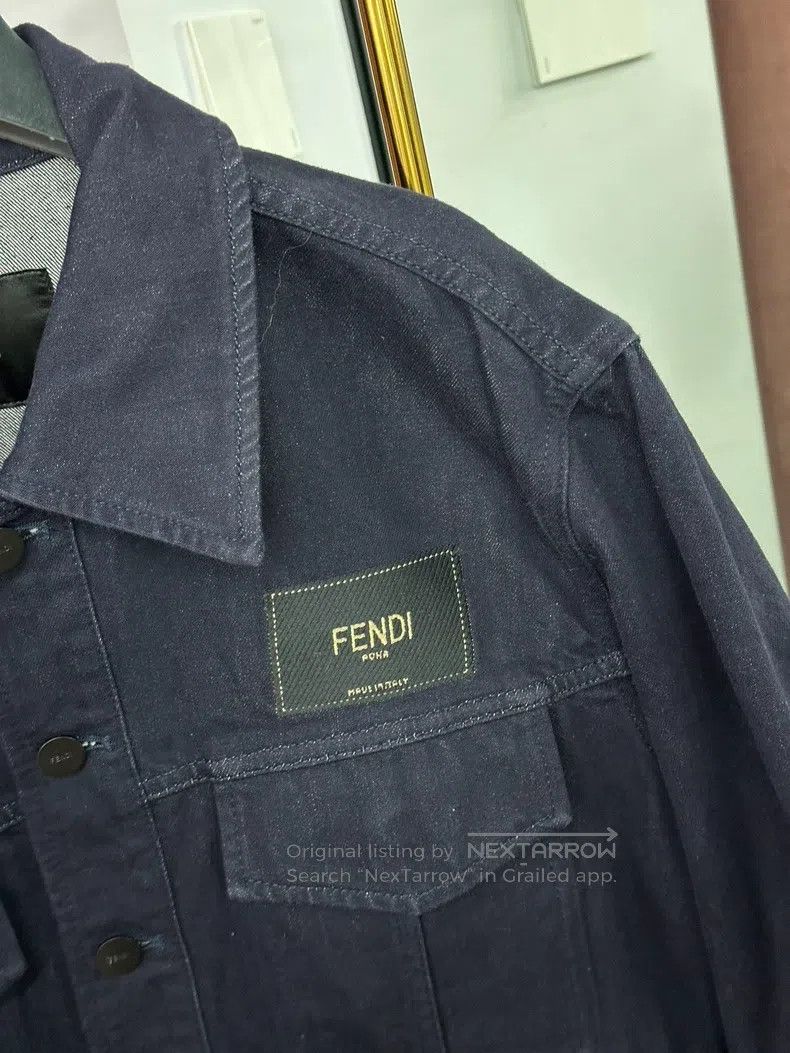 Fendi Fendi Dark Blue Letter Logo Denim Jacket Size US S / EU 44-46 / 1 - 2 Thumbnail
