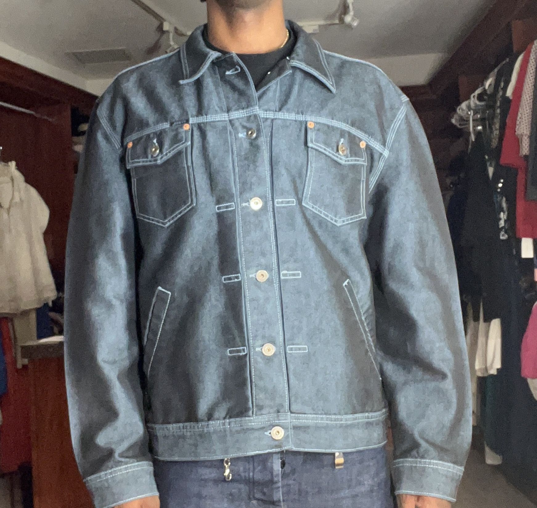 Guess GUESS U.S.A. “American Tradition” Dark Denim Jacket Size US XL / EU 56 / 4 - 2 Thumbnail