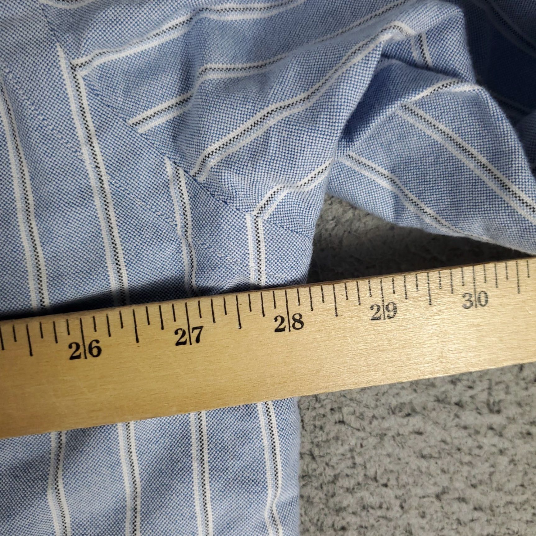 Ralph Lauren Ralph Lauren Shirt Mens 17.5 Blue Striped Pony Dress Button Up Long Sleeve Shirt Size 48R - 6 Thumbnail