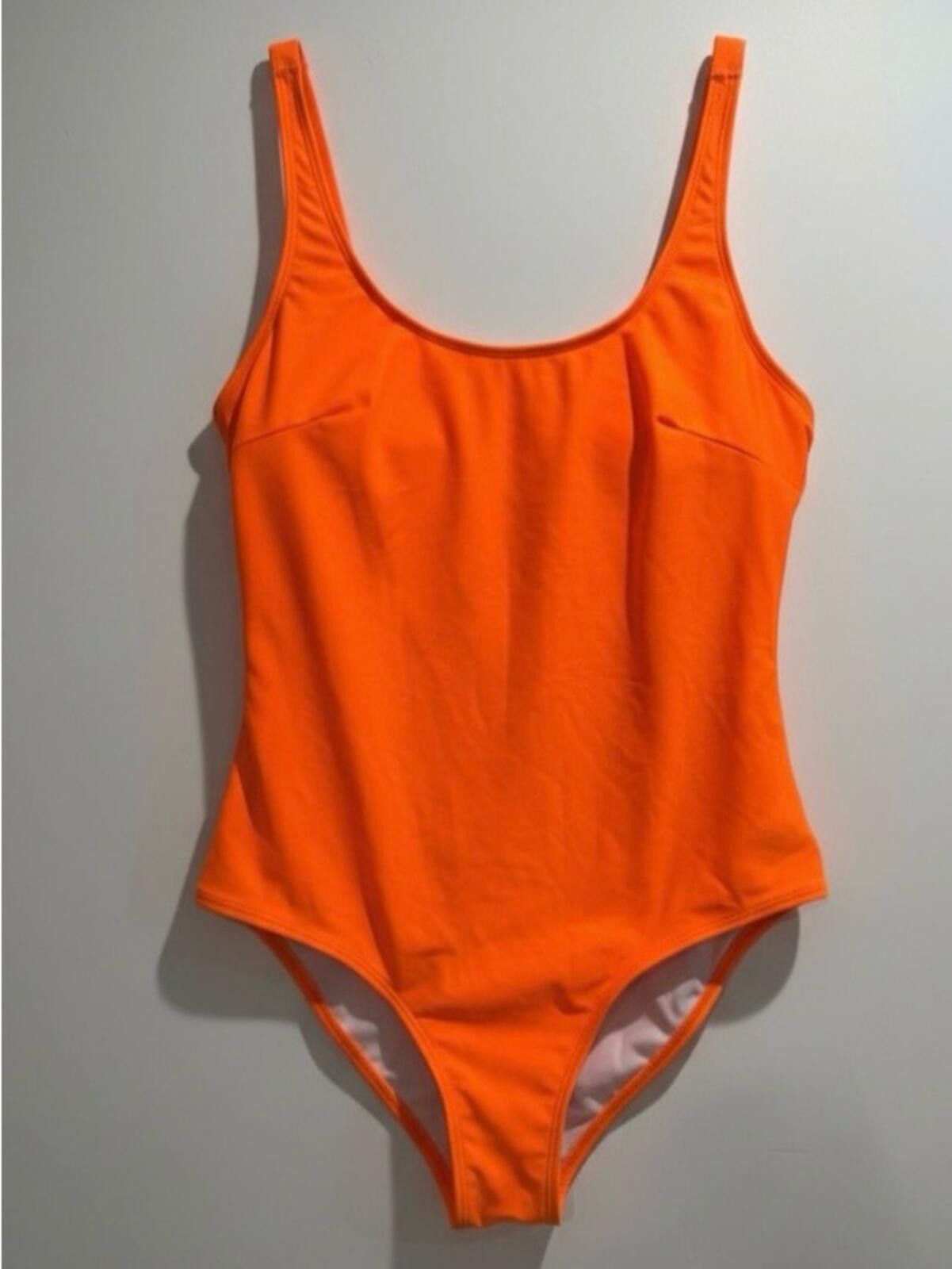 Shein SHEIN Neon Orange One-Piece Swimsuit Size ONE SIZE - 1 Thumbnail
