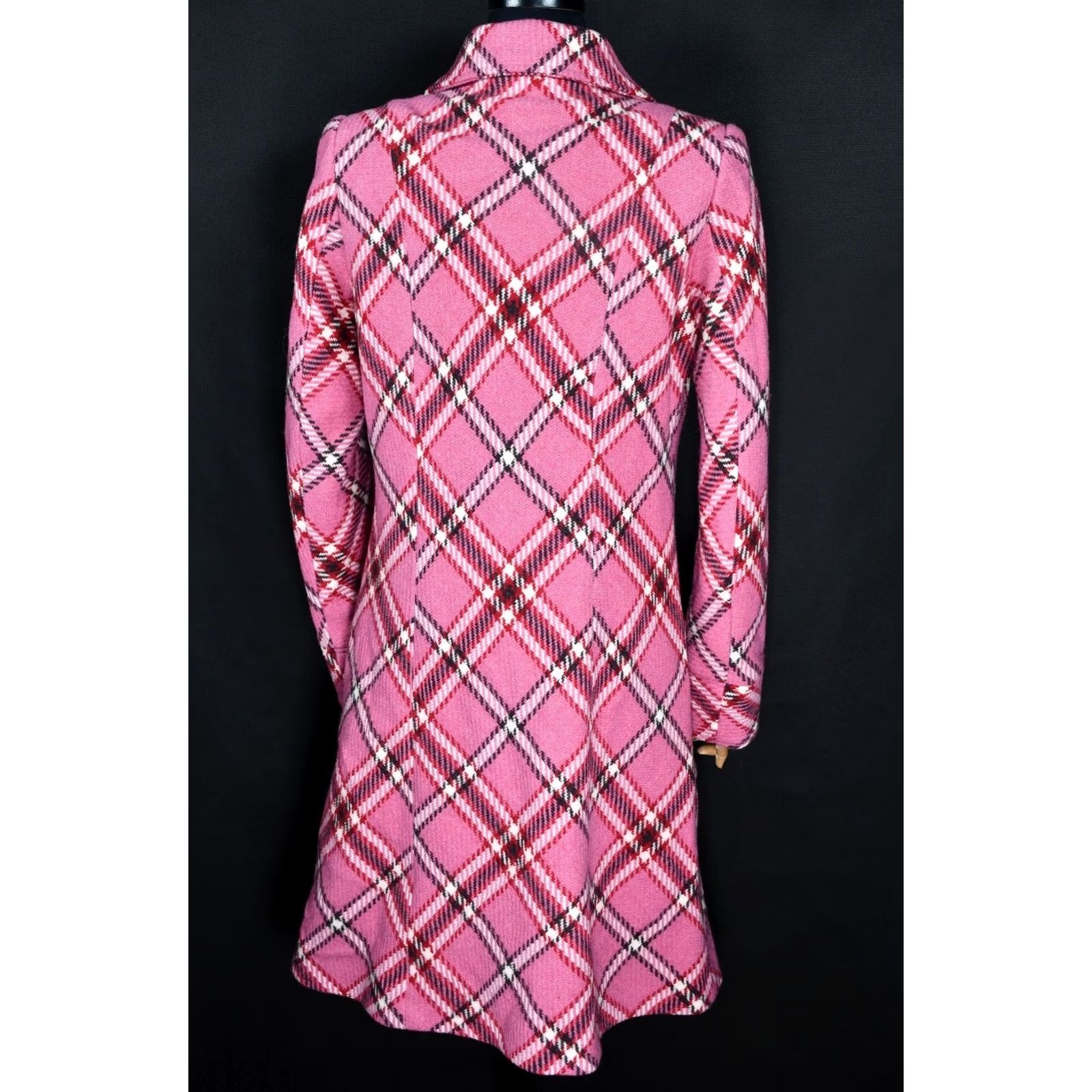 Pinko Ness Tweed Wool Pink Coat Women's US 12 Coat Wool Pink Ness Tweed Plaid 100% Wool Vintage No Size 12 Regular Women Fashion Coat Size XL / US 12-14 / IT 48-50 - 4 Thumbnail