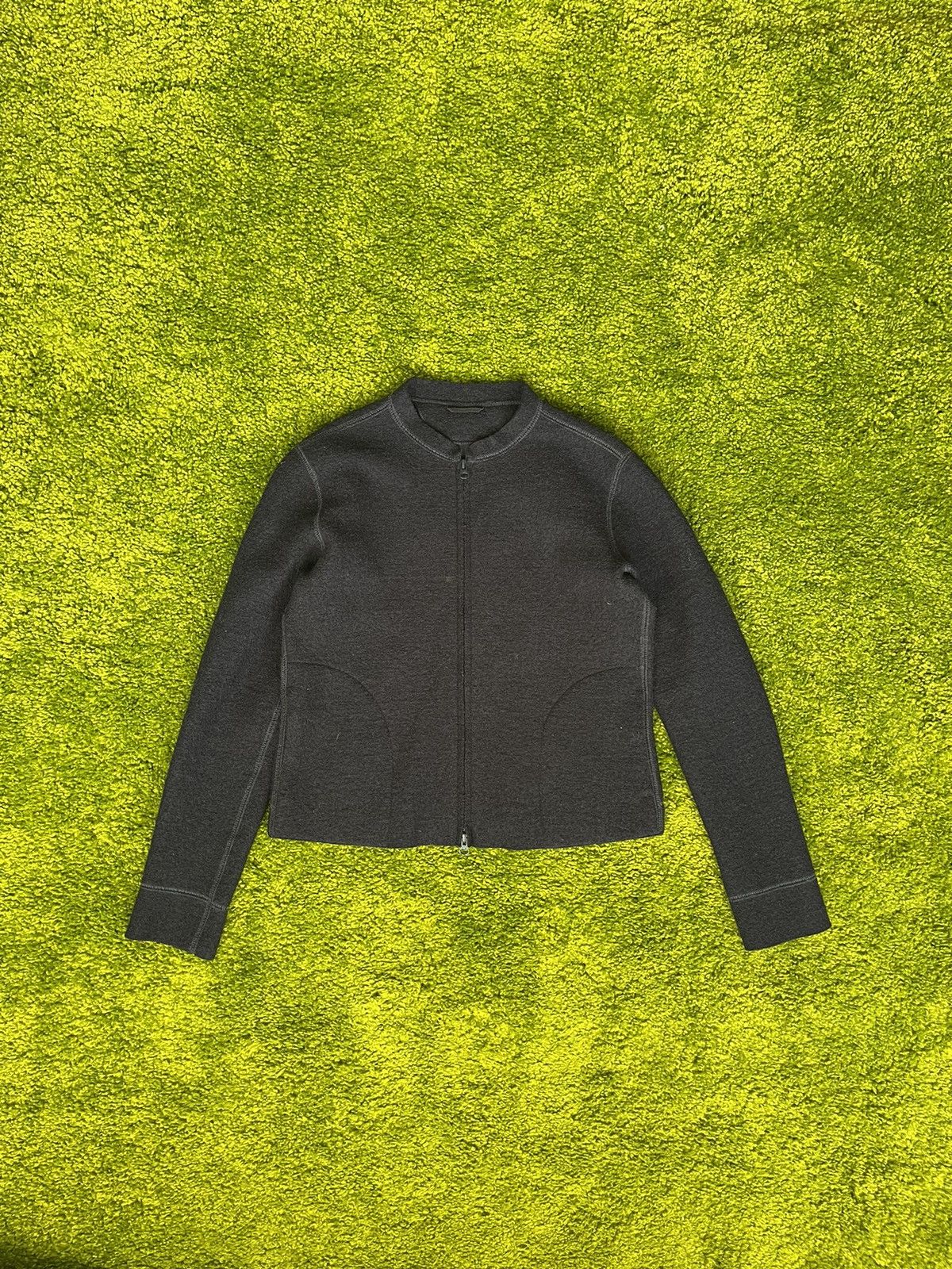 Aspesi × Designer Alberto Aspesi avant garde wool zip jacket Size M / US 6-8 / IT 42-44 - 1 Thumbnail
