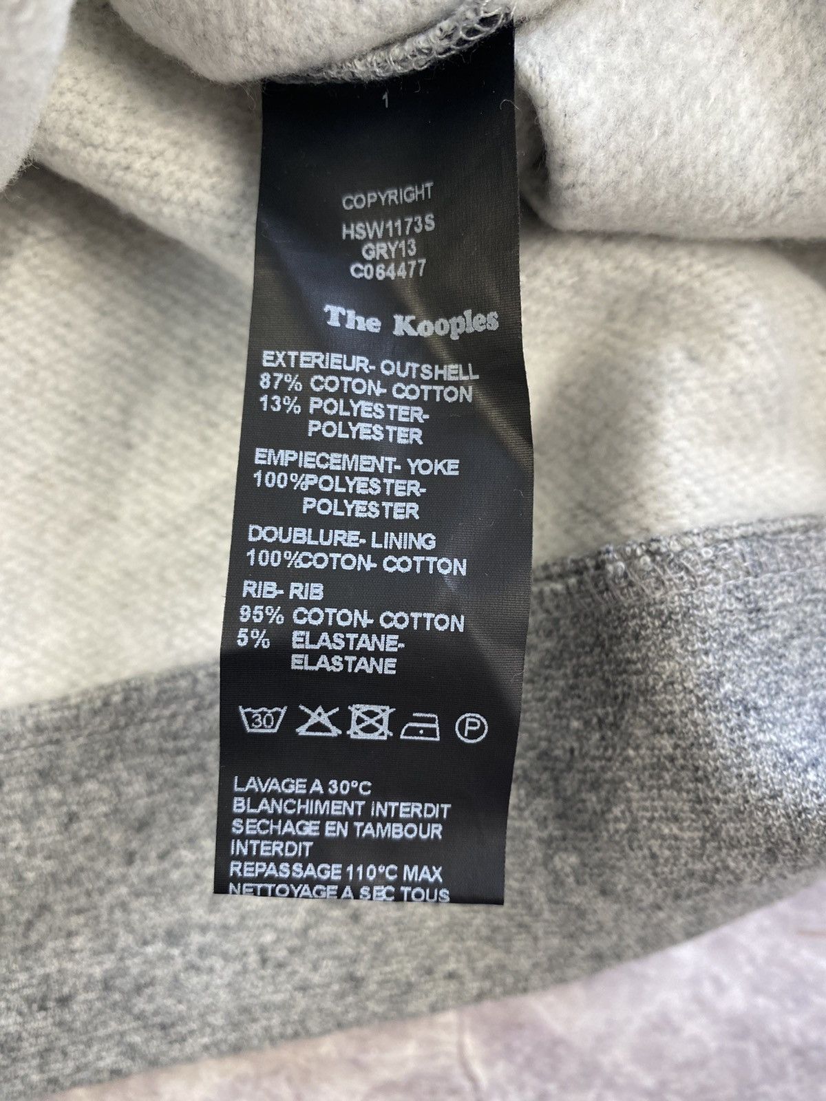 The Kooples The Kooples Melange Hoodie with Black Nylon Details Size: XS Size US XS / EU 42 / 0 - 7 Thumbnail