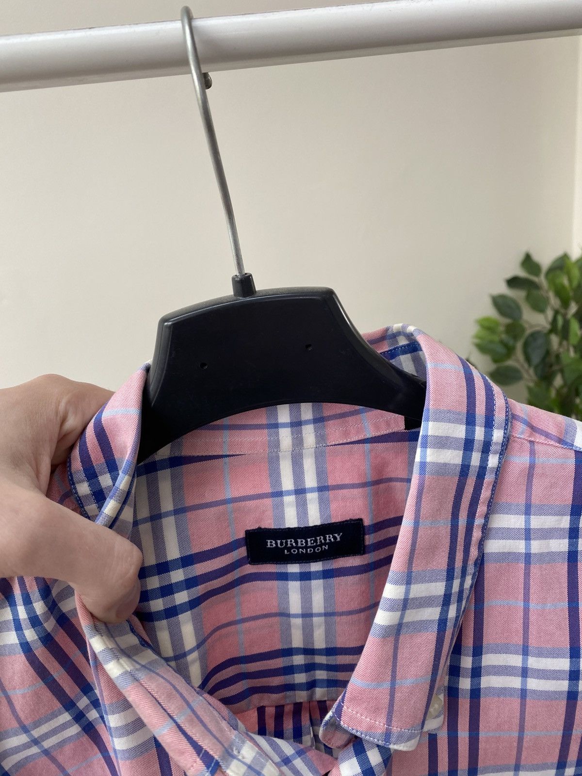 Burberry × Vintage Vintage Burberry Nova Check Pink Button Up Shirt Size US L / EU 52-54 / 3 - 10 Thumbnail