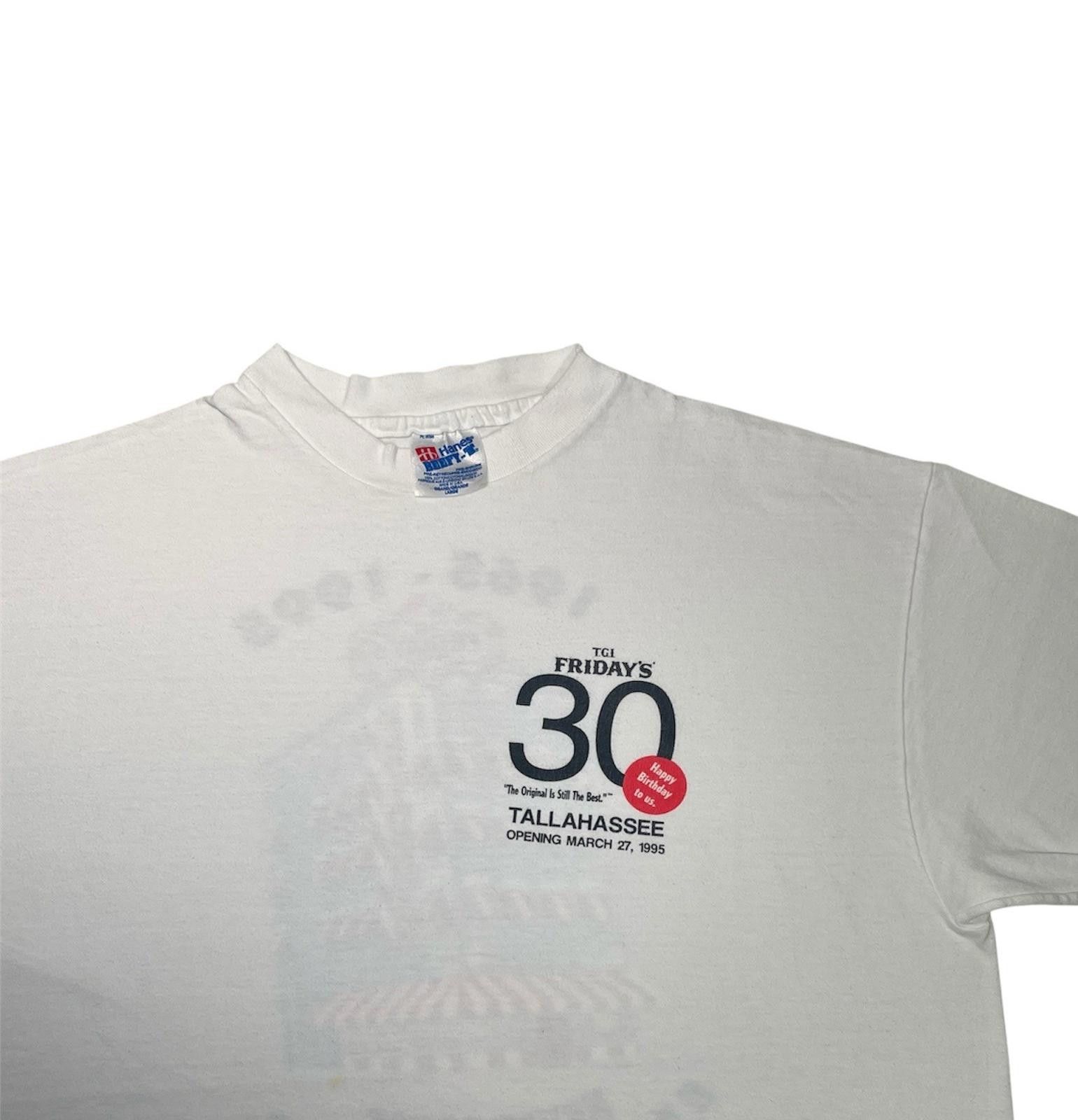 Hanes 1995 TGI Fridays 30th Anniversary Tallahassee Hanes TShirt L Size US L / EU 52-54 / 3 - 3 Thumbnail