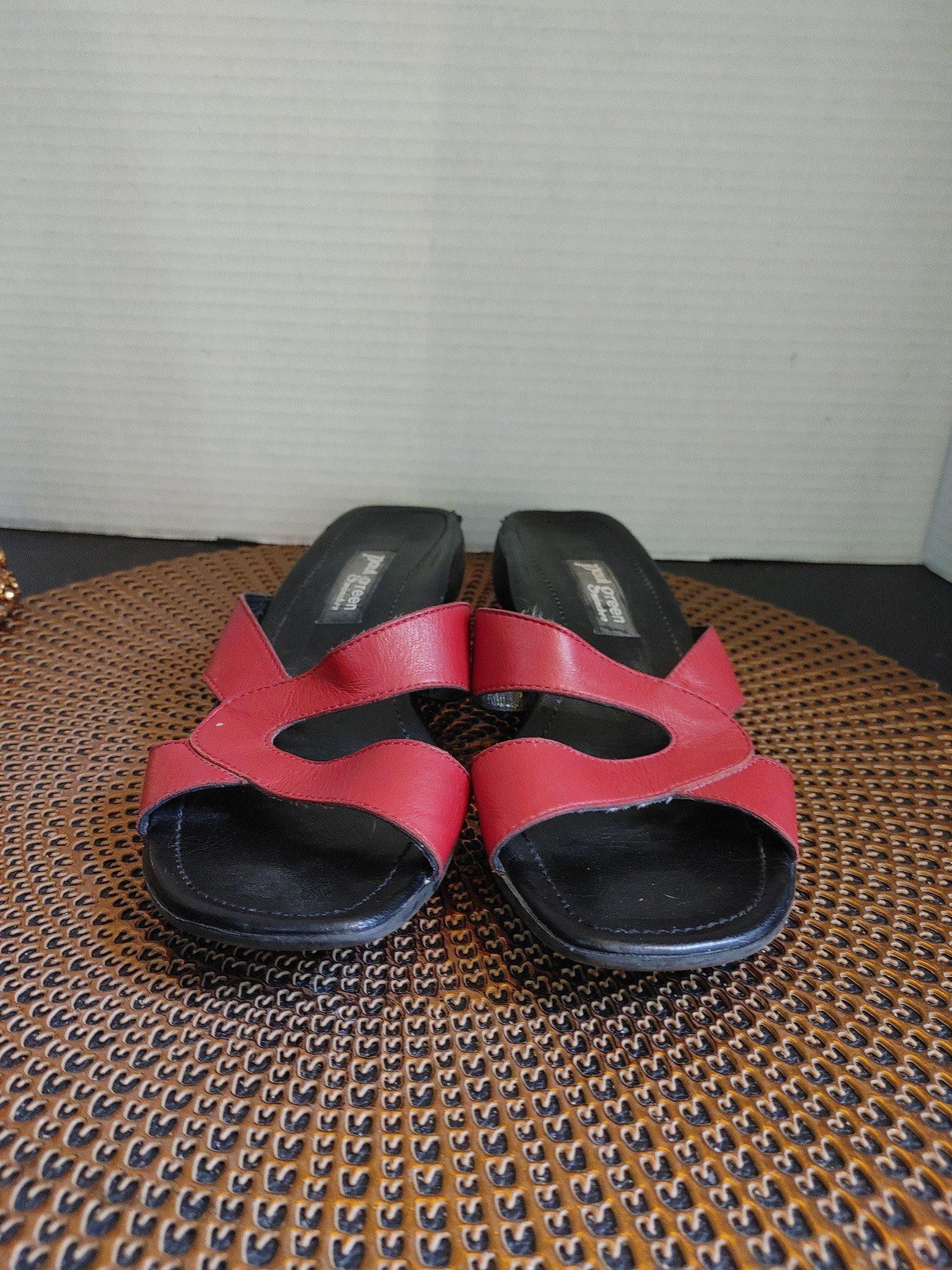 Designer Paul Green Red Leather Slip-ons Size 5 Size US 5 / IT 35 - 3 Thumbnail
