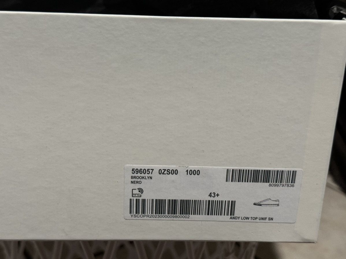 Saint Laurent Paris × Yves Saint Laurent Andy Low Top SL Sneakers Black Size US 10.5 / EU 43-44 - 5 Thumbnail