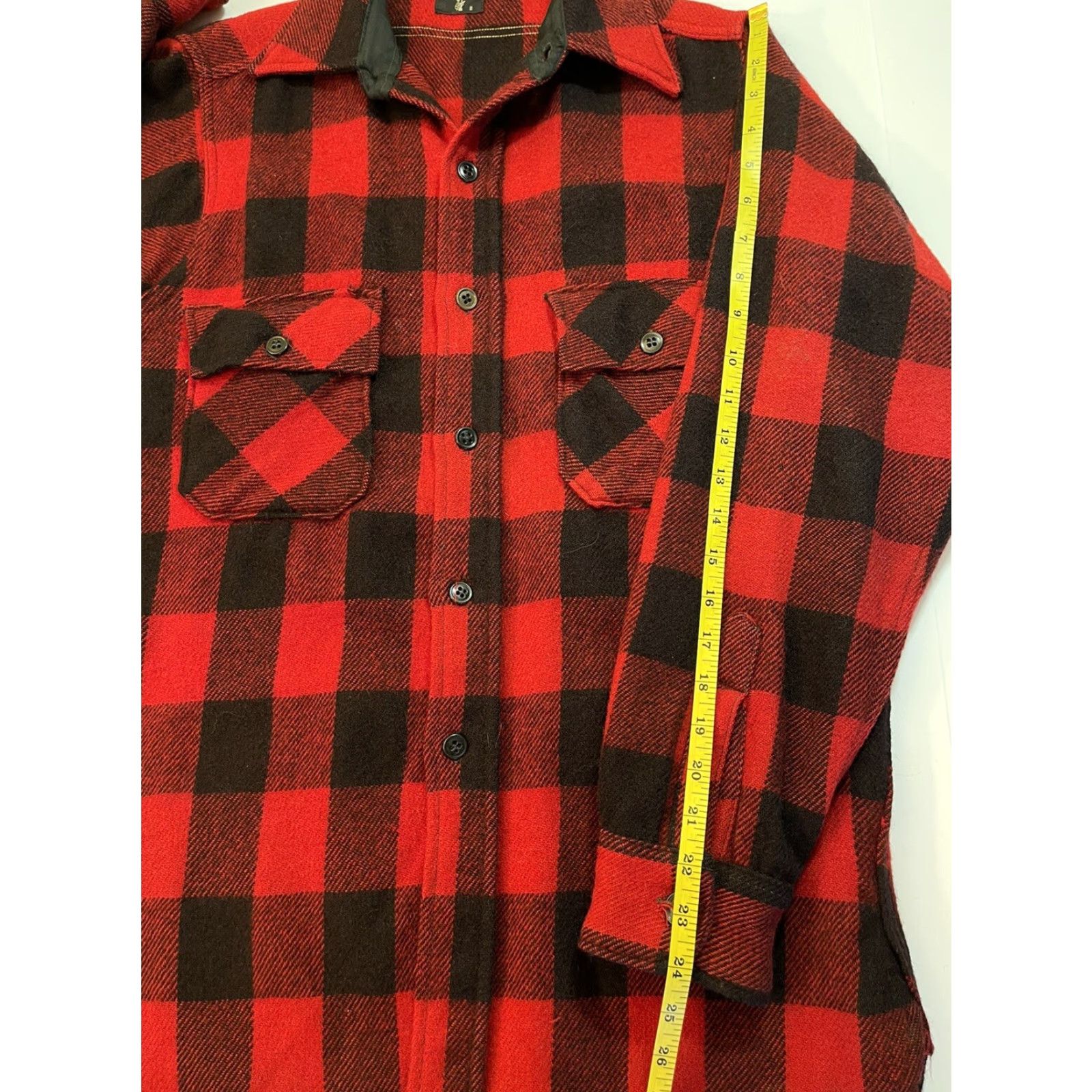 Vintage VINTAGE Uncle Sam 1950s Flannel Shirt Men's Medium Black Red Buffalo Plaid Grunge USA Size US M / EU 48-50 / 2 - 7 Thumbnail