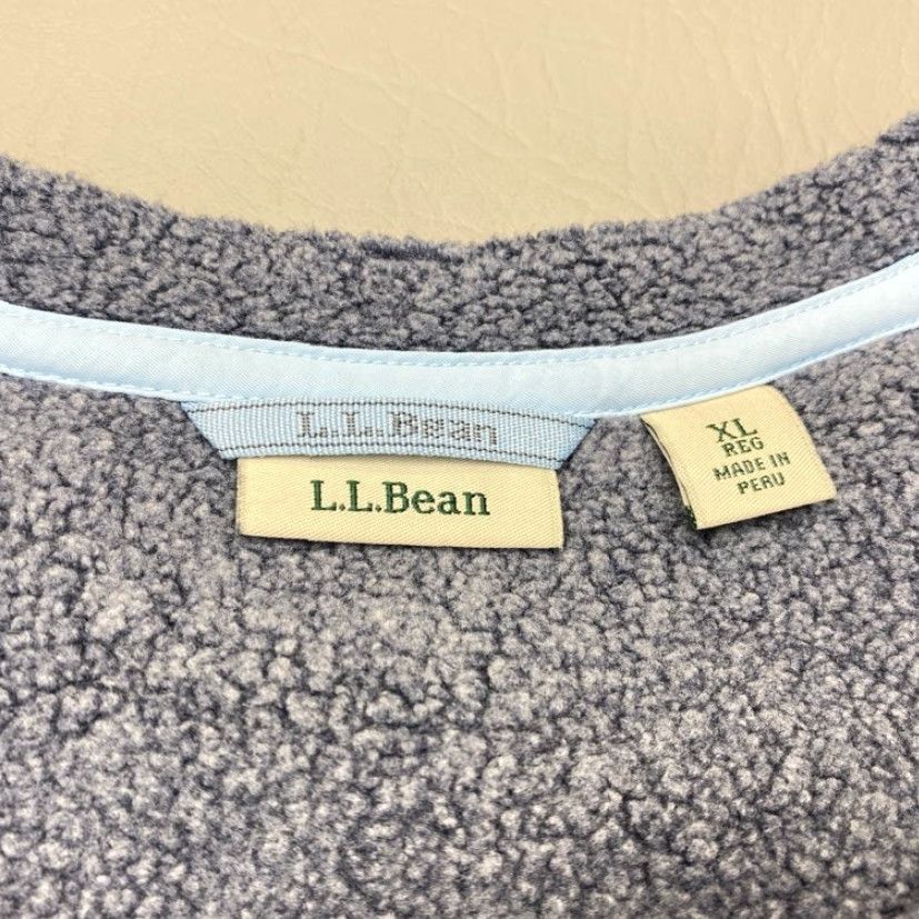 Vintage LL Bean Sweater Shirt 518497 Womens XL Tumbled Sherpa Crew Fleece Pullover Blue Size XL / US 12-14 / IT 48-50 - 6 Thumbnail