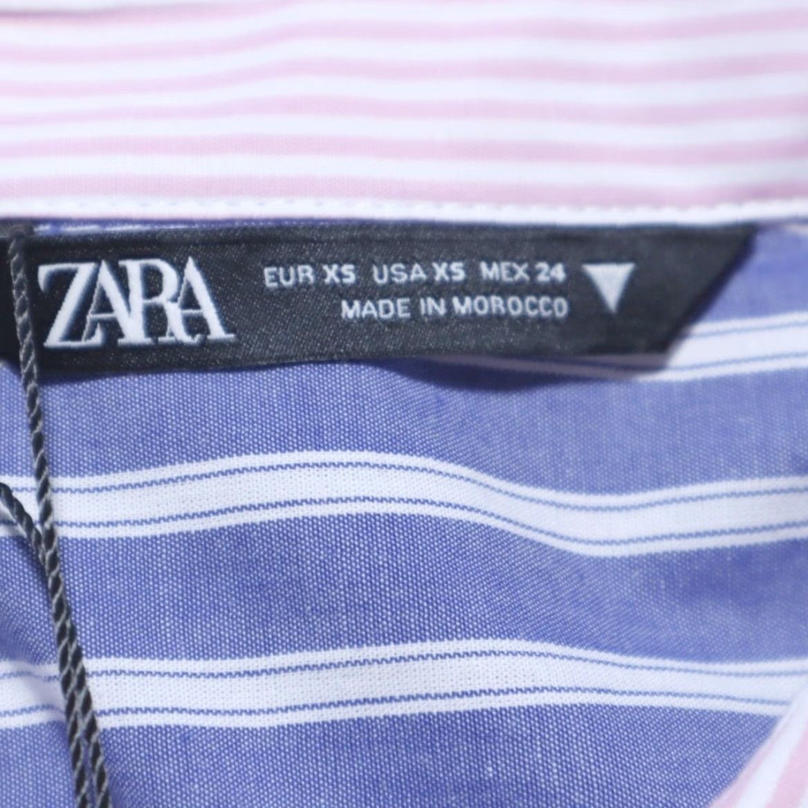 Zara Zara Women's XS Button Up Shirt Panel Crop Colorblock Size XS / US 0-2 / IT 36-38 - 6 Thumbnail