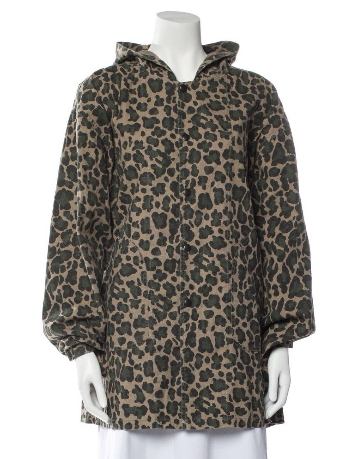 Needles Needles Oversized Leopard Print Coach Jacket: Olive Jacquard |  Grailed