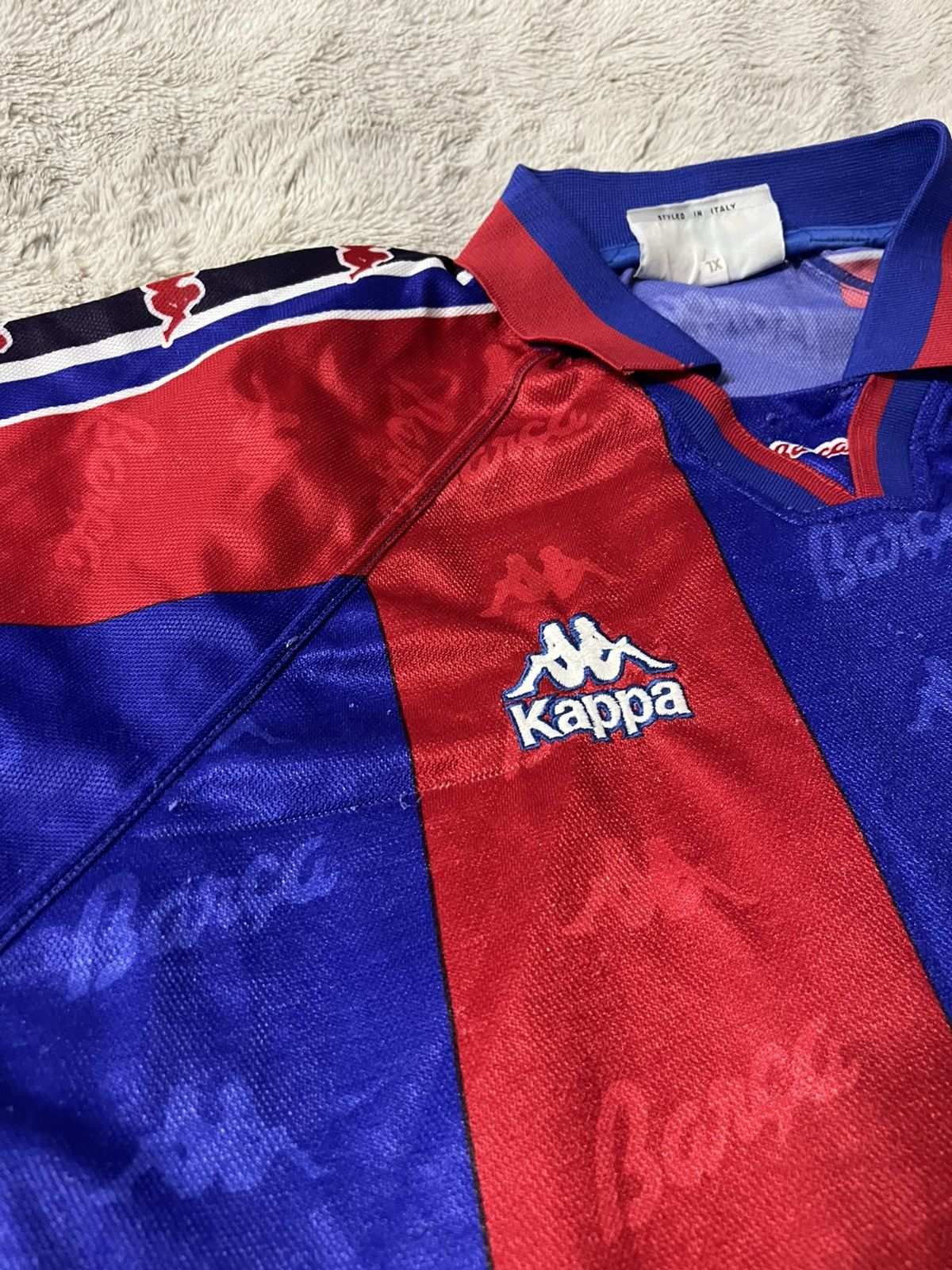 Kappa 1996-1997 FC Barcelona #10 Giovanni Football Jersey Vintage Size US XL / EU 56 / 4 - 5 Thumbnail