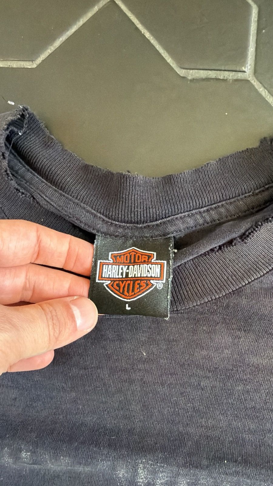 Harley Davidson Thrashed/ Sun Faded Harley Davidson Tee Size US L / EU 52-54 / 3 - 3 Thumbnail