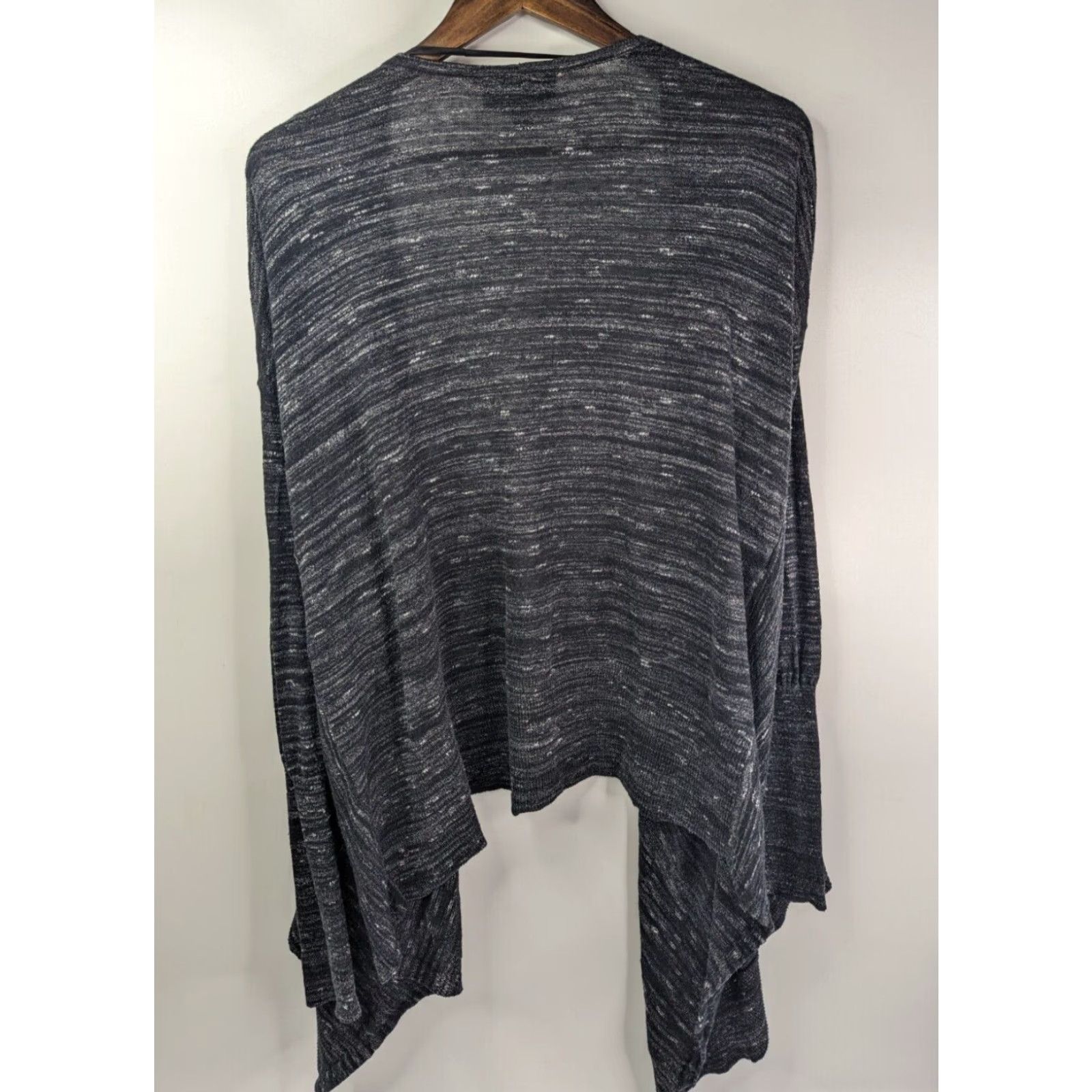 Vintage VINTAGE Lane Bryant Black Open Long Sleeve Front Knit Cardigan Size 14/16 Cotton Size XL / US 12-14 / IT 48-50 - 3 Thumbnail
