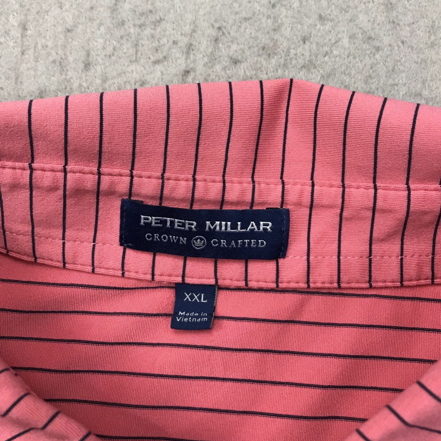 Peter Millar Peter Millar Crown Crafted Polo Shirt Mens 2XL Pink Stretch Crown Crafted Golf Logo polo shirt 2XL Mens Pink Sports Preppy Classic Golf Mens Size US XXL / EU 58 / 5 - 4 Thumbnail