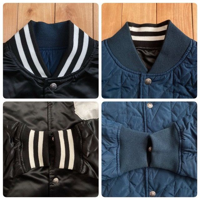 Bape 🔥Reversible🔥 BAPE STA Varsity Jacket a bathing ape star Size US M / EU 48-50 / 2 - 7 Thumbnail