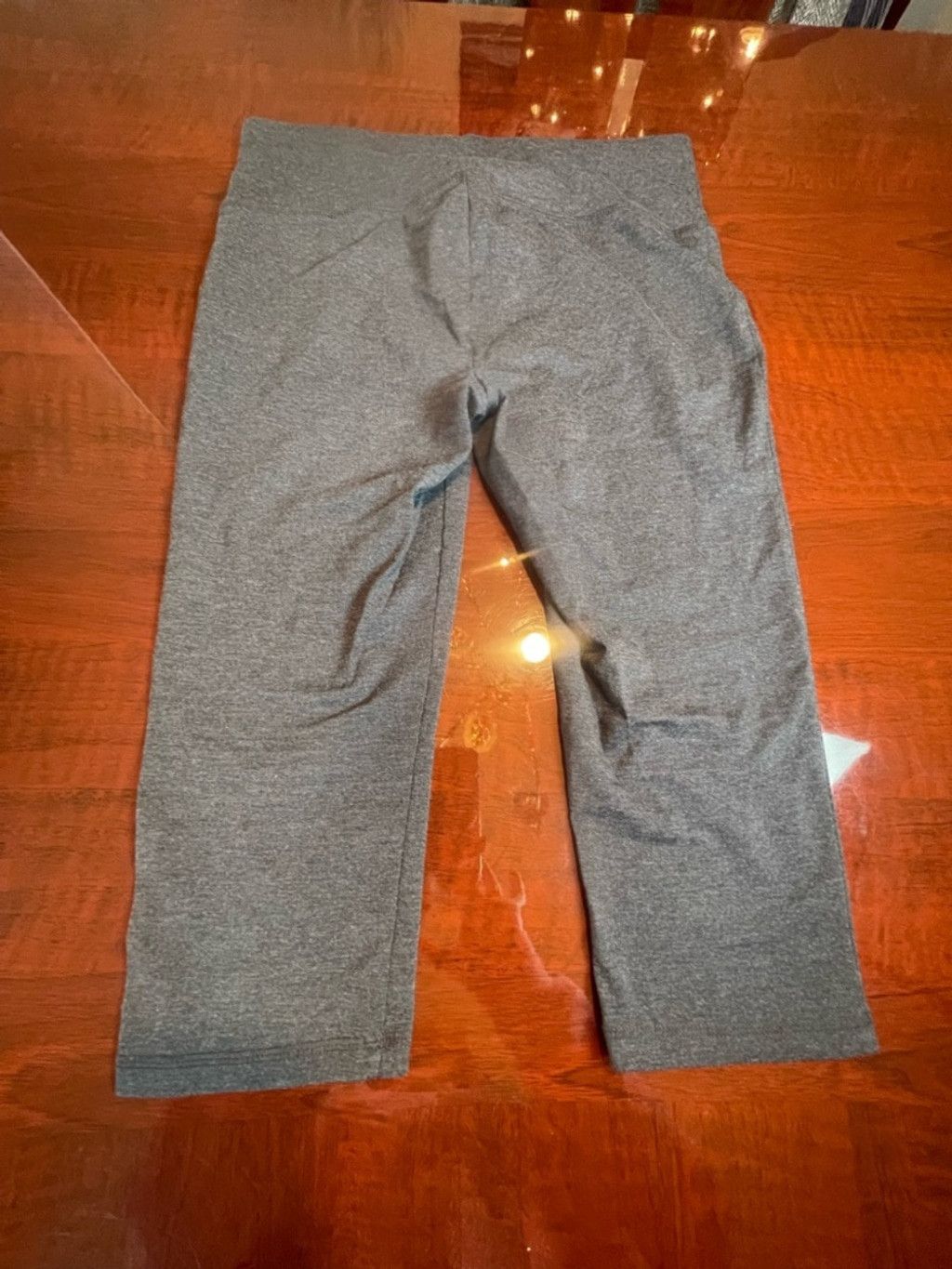 Spalding Spalding Gray Crop Yoga Leggings High Waisted Capris L Size 29" - 7 Thumbnail
