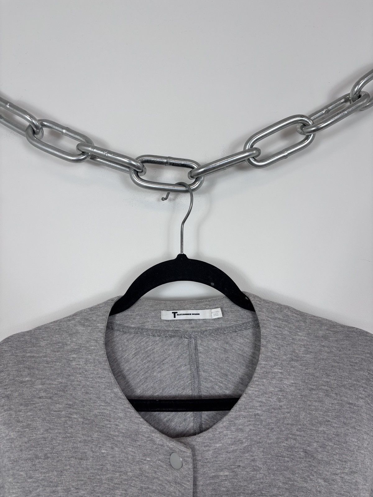 T by Alexander Wang T Alexander Wang Women’s Grey Long Sleeve Cardigan Sweater Size XS / US 0-2 / IT 36-38 - 5 Thumbnail