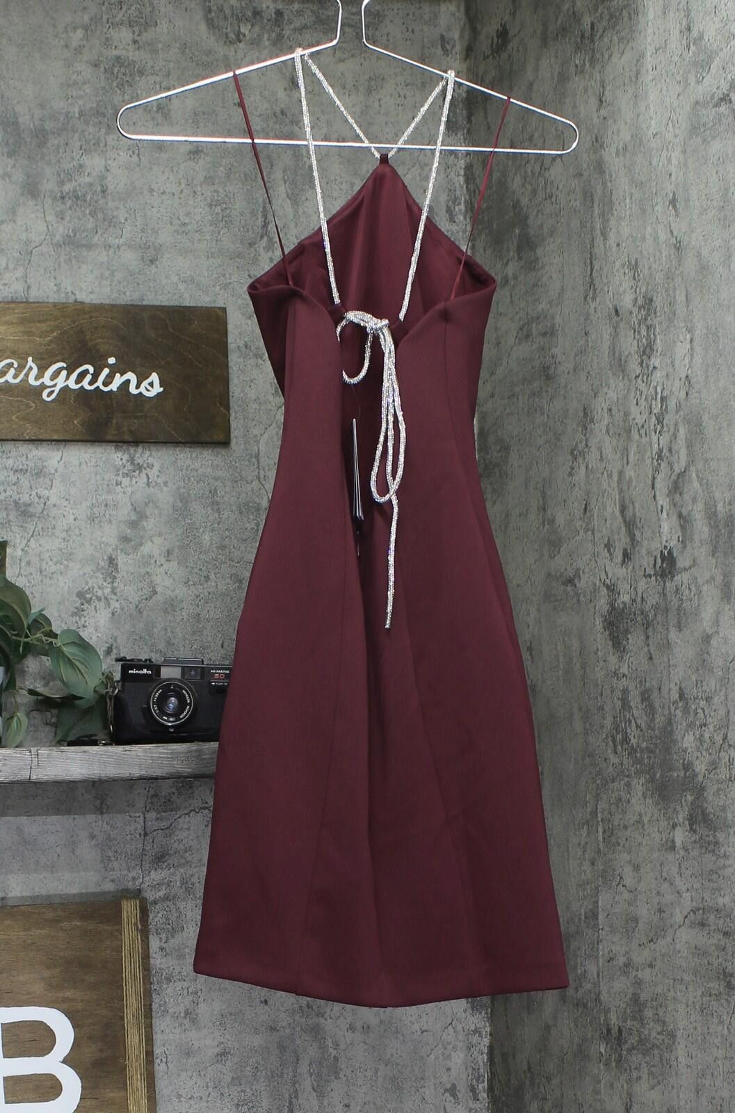 Guess Nwt Guess Strap Open Back Mini Dress D5rk41k3pp0 Red 0 Size XS / US 0-2 / IT 36-38 - 2 Thumbnail