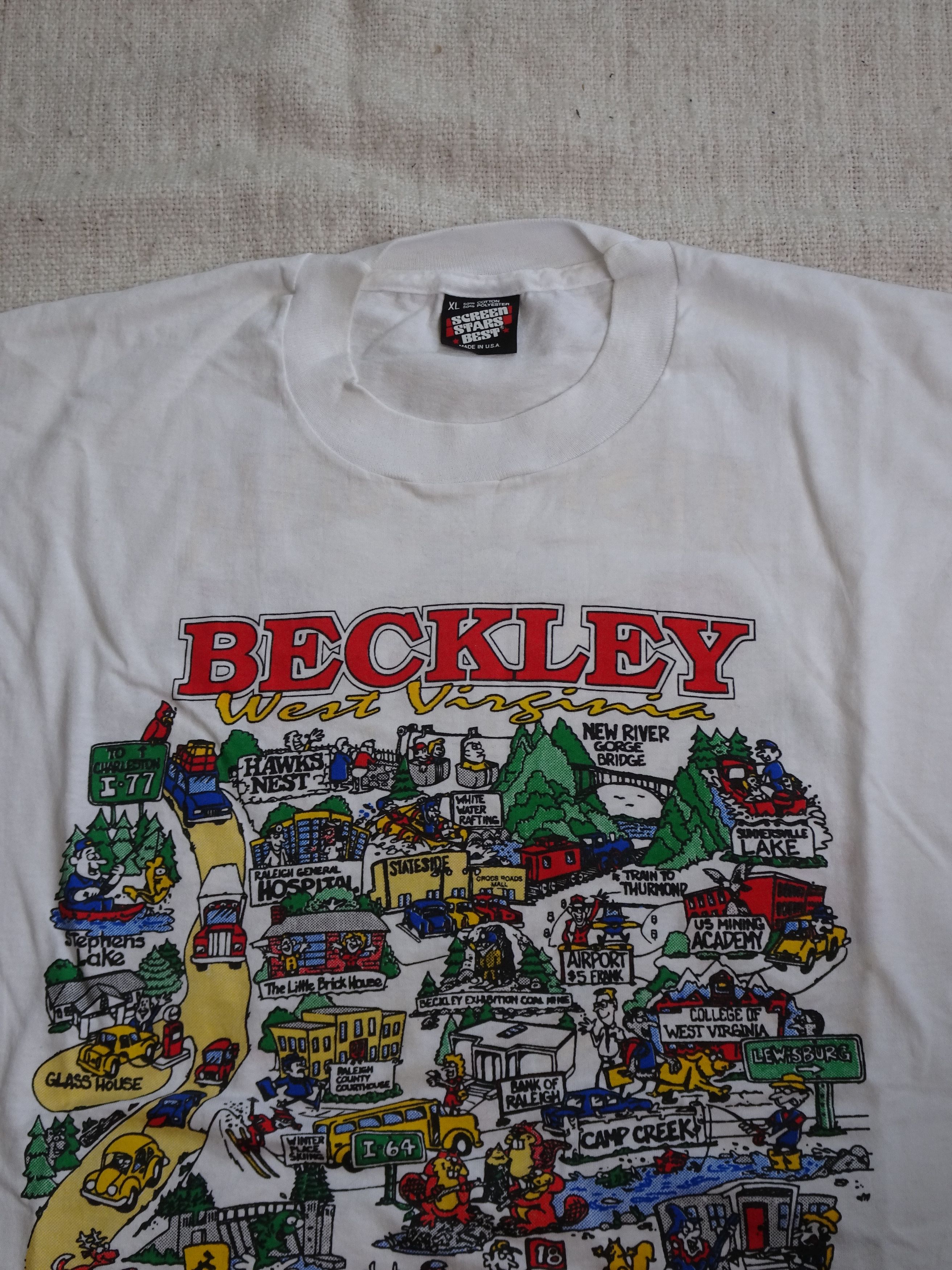 Other Vtg 90s Single Stitch Beckley WV Graphic Tee Size US XL / EU 56 / 4 - 3 Thumbnail