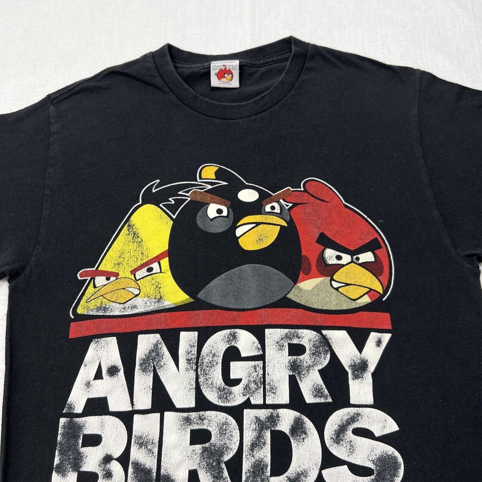 Other Angry Birds Medium Black Distressed App Game Graphic T Shirt Size US M / EU 48-50 / 2 - 2 Thumbnail
