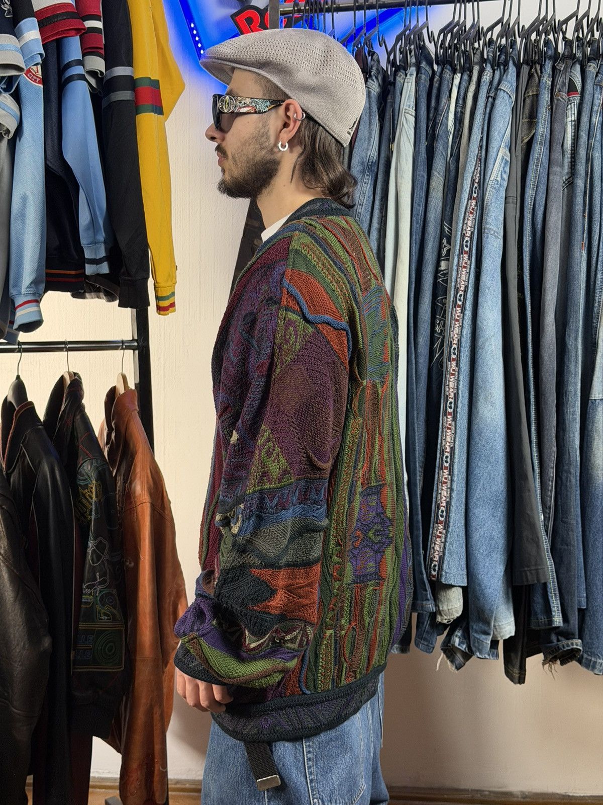 Coogi Vintage Coogi Cardigan Super Rare Psychedelic Knit Pattern Size US L / EU 52-54 / 3 - 2 Thumbnail