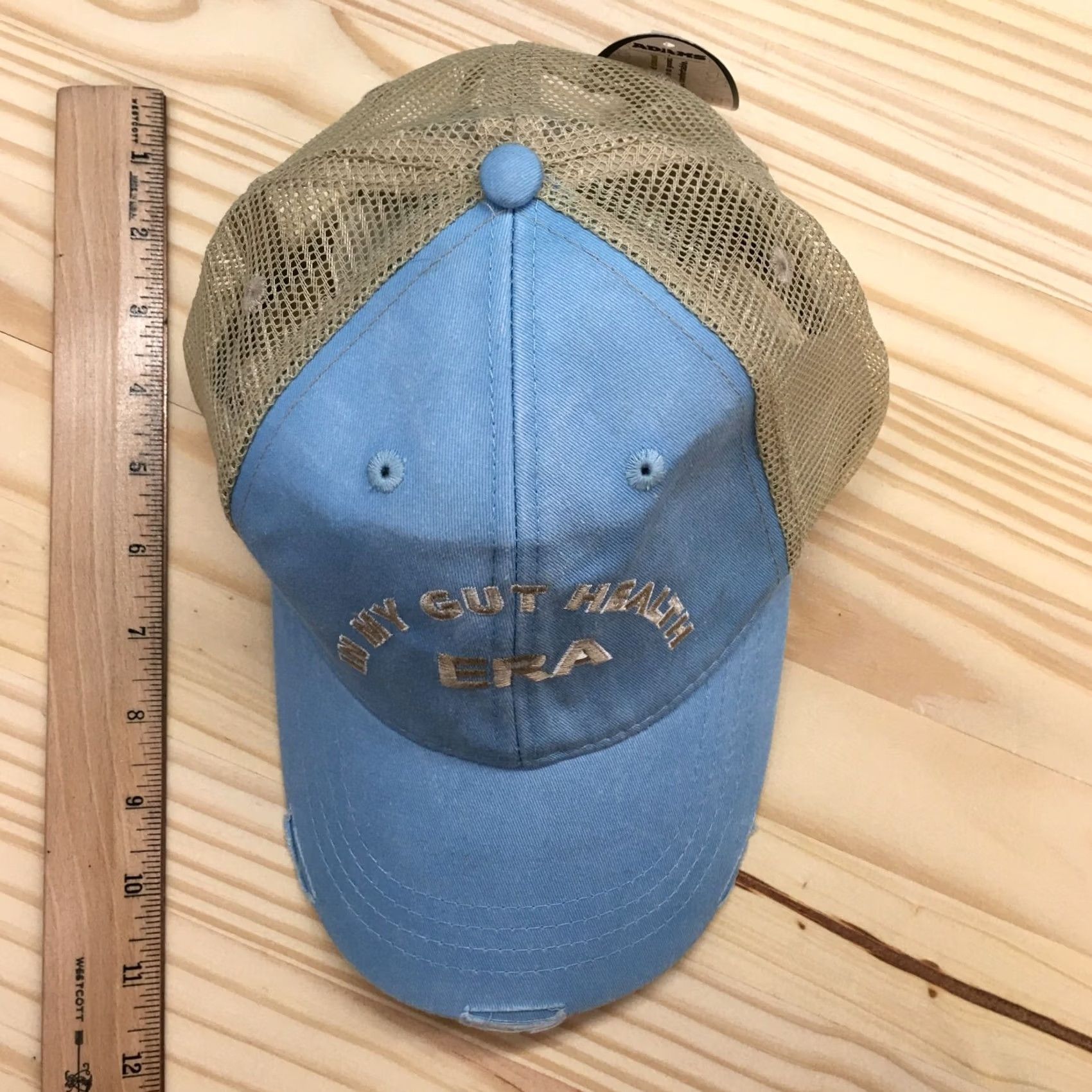 Vintage Adams Trucker Hat Beige OS Adjustable Embroidered Logo NWT Size ONE SIZE - 3 Thumbnail