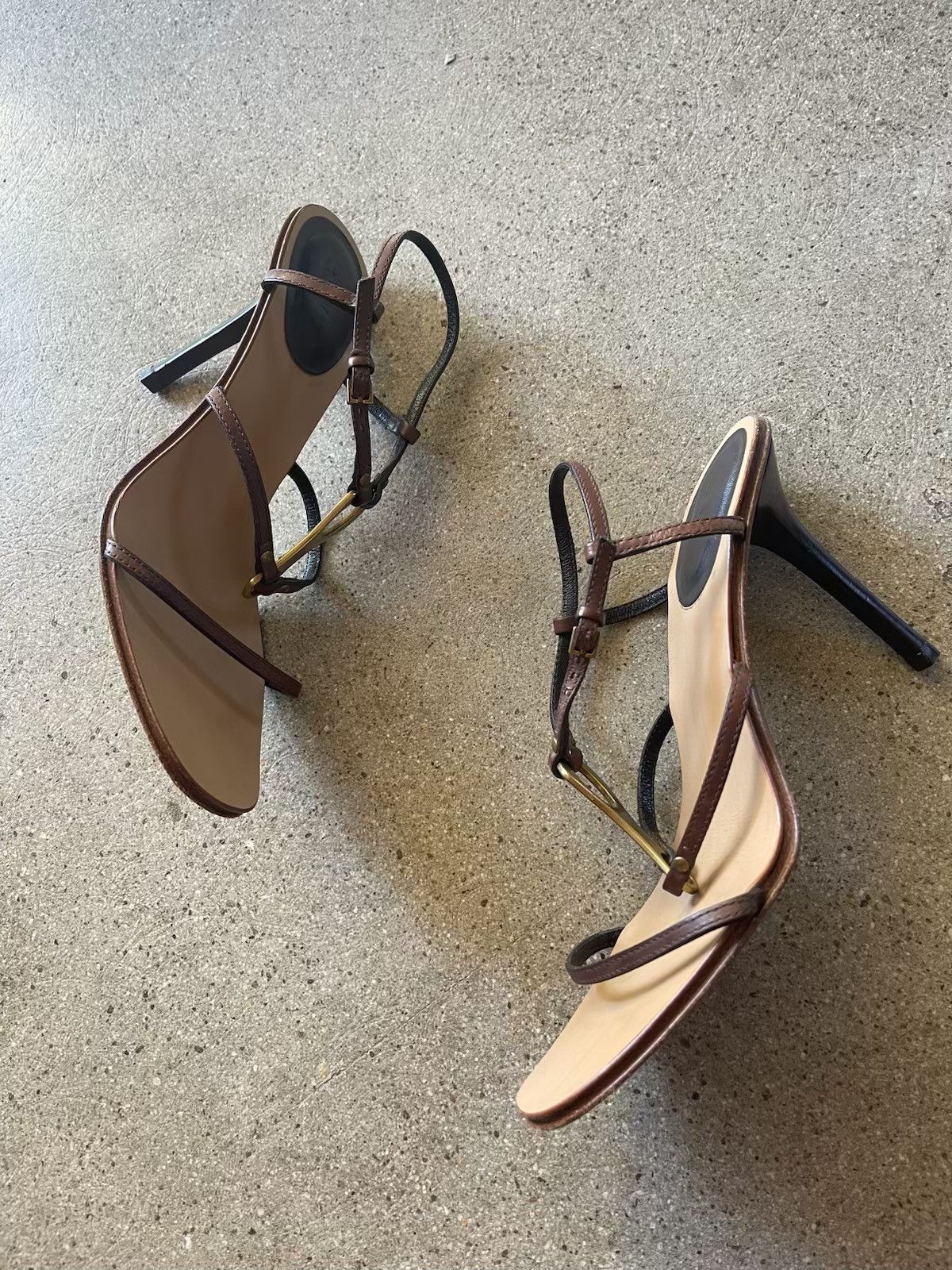 Gucci Gucci by tom ford gold horsebit strappy heels Size US 9.5 / IT 39.5 - 2 Thumbnail