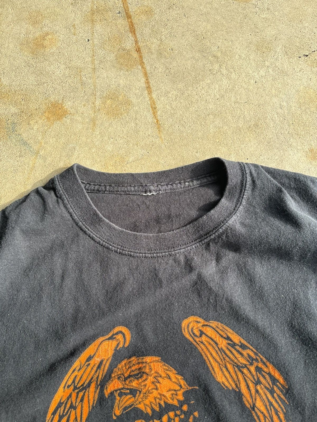 Harley Davidson × Vintage Crazy Faded Black Harley Davidson Eagle Boxy Essential Tee Size US XL / EU 56 / 4 - 4 Thumbnail