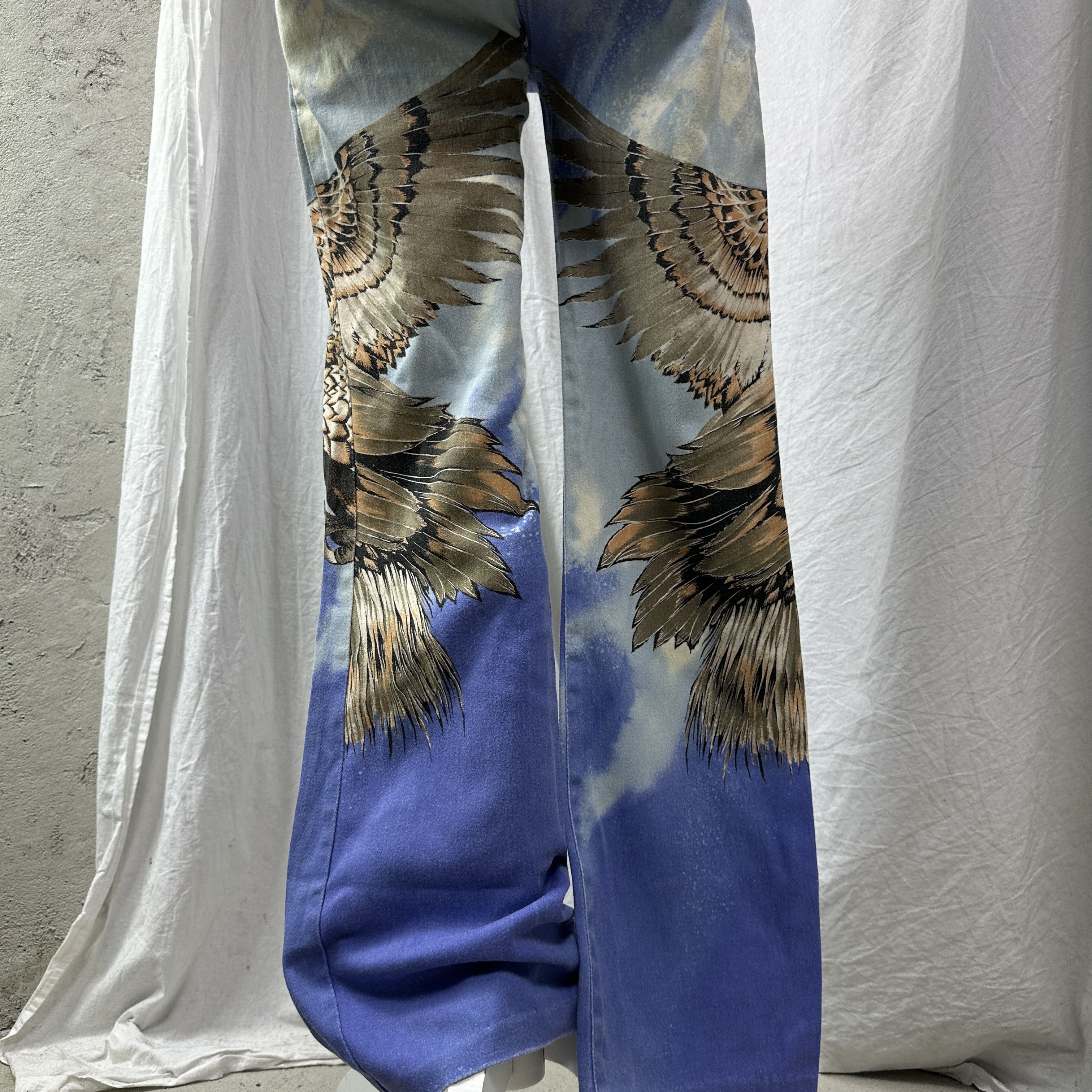 Vintage Vintage Avant Garde Streetwear Fullprint Wings Pants 00s Size 26" / US 2 / IT 38 - 3 Thumbnail