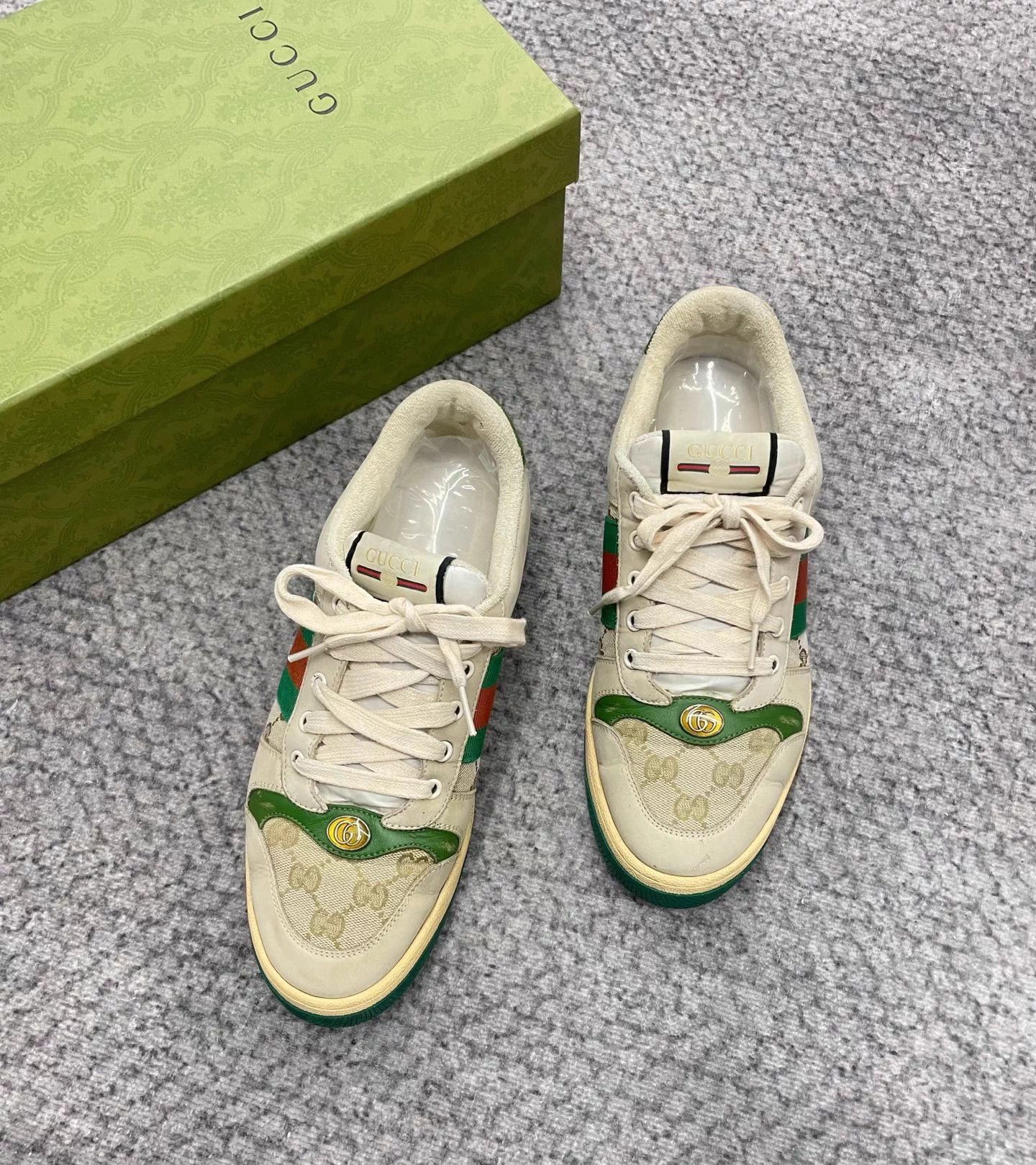 Gucci GUCCI Screener GG Enamel Dirty Sneaker UK8/EU42 Size US 9 / EU 42 - 2 Thumbnail